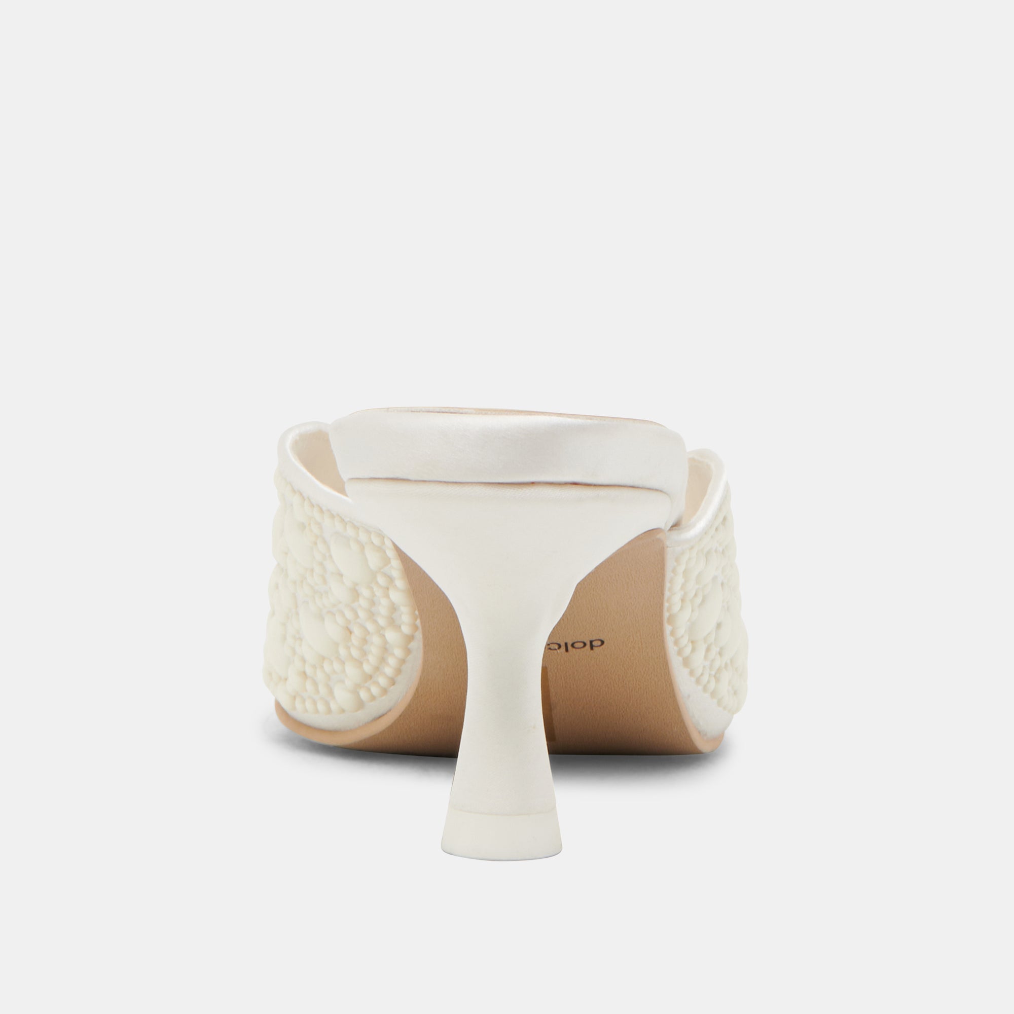 CLAYTN PEARL HEELS TRUE WHITE SATIN - Image 10