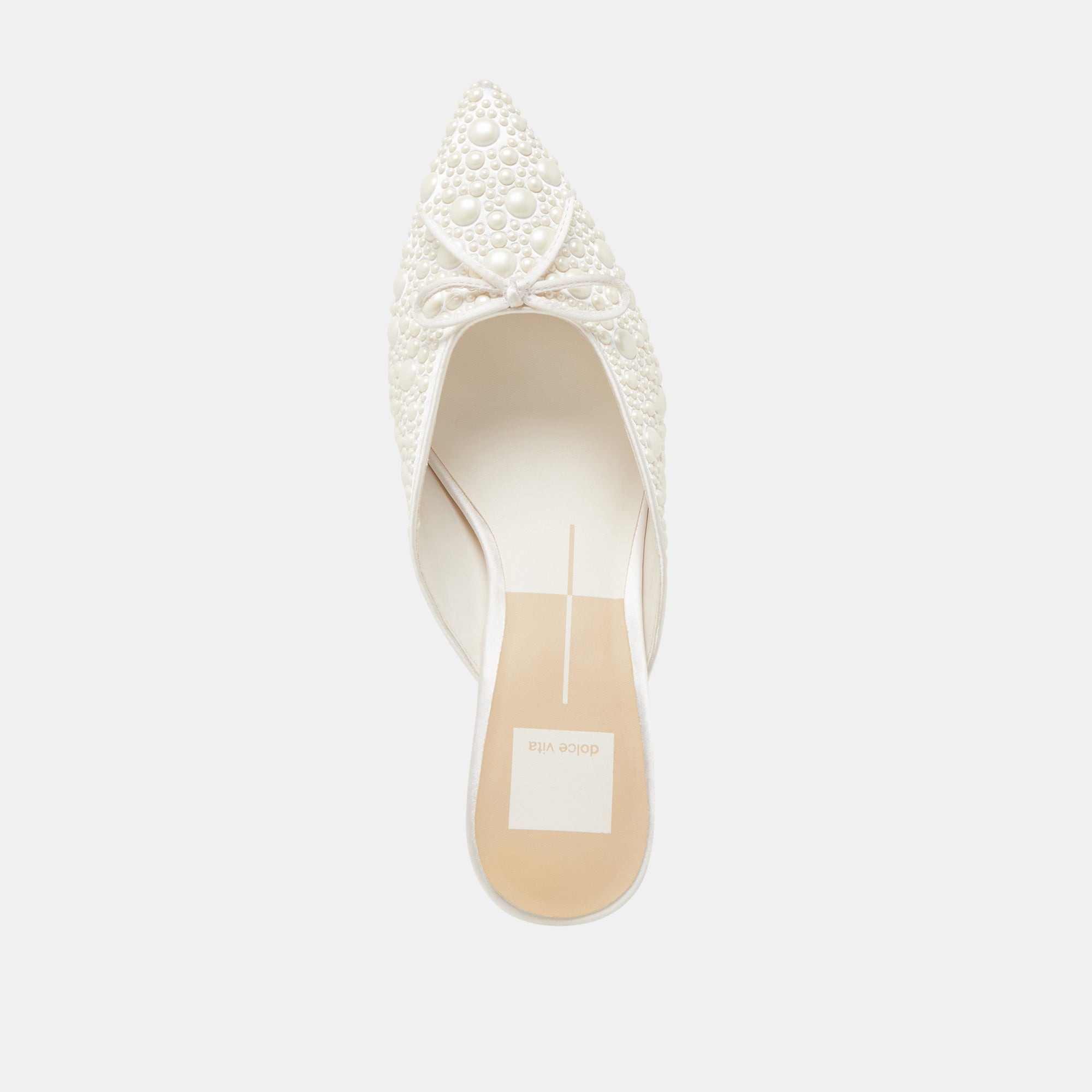 CLAYTN PEARL HEELS TRUE WHITE SATIN - Image 11