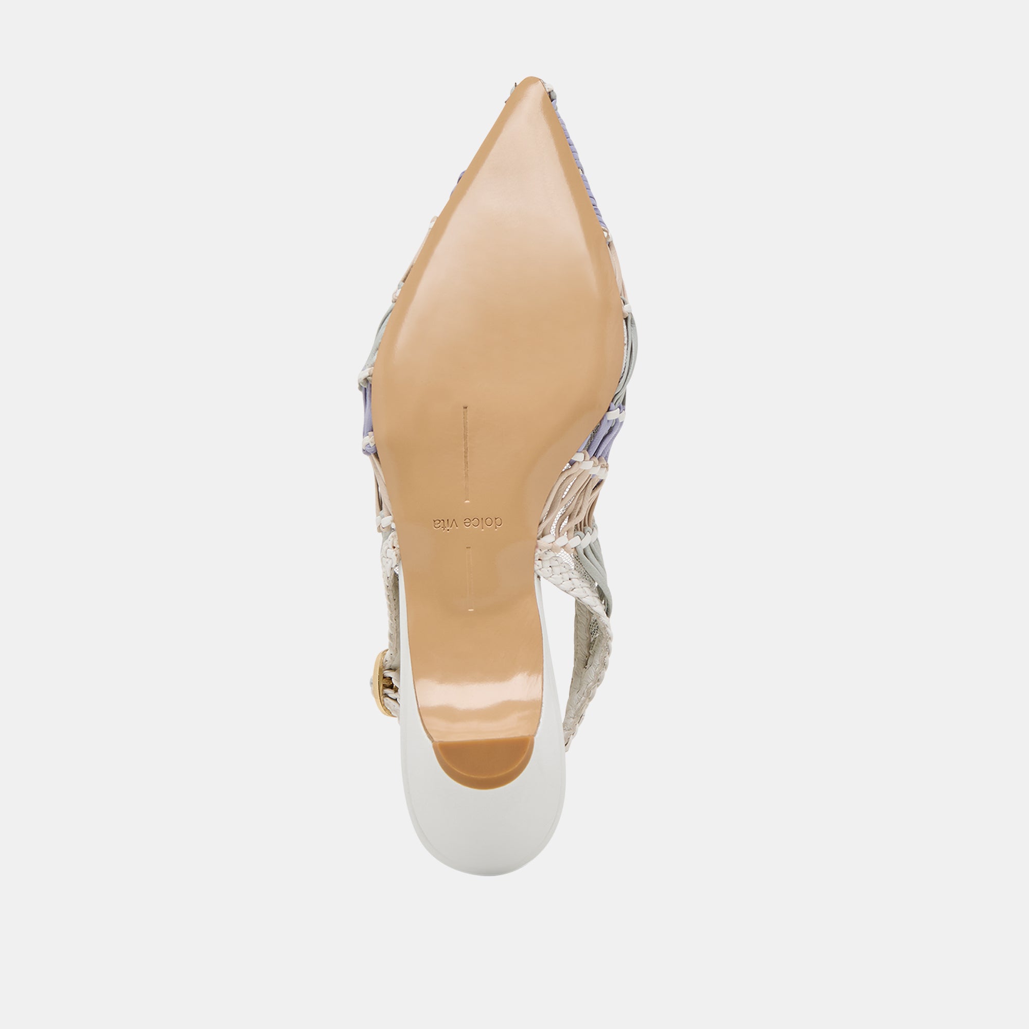 DAFNEY HEELS WHITE MULTI WOVEN LEATHER - Image 9