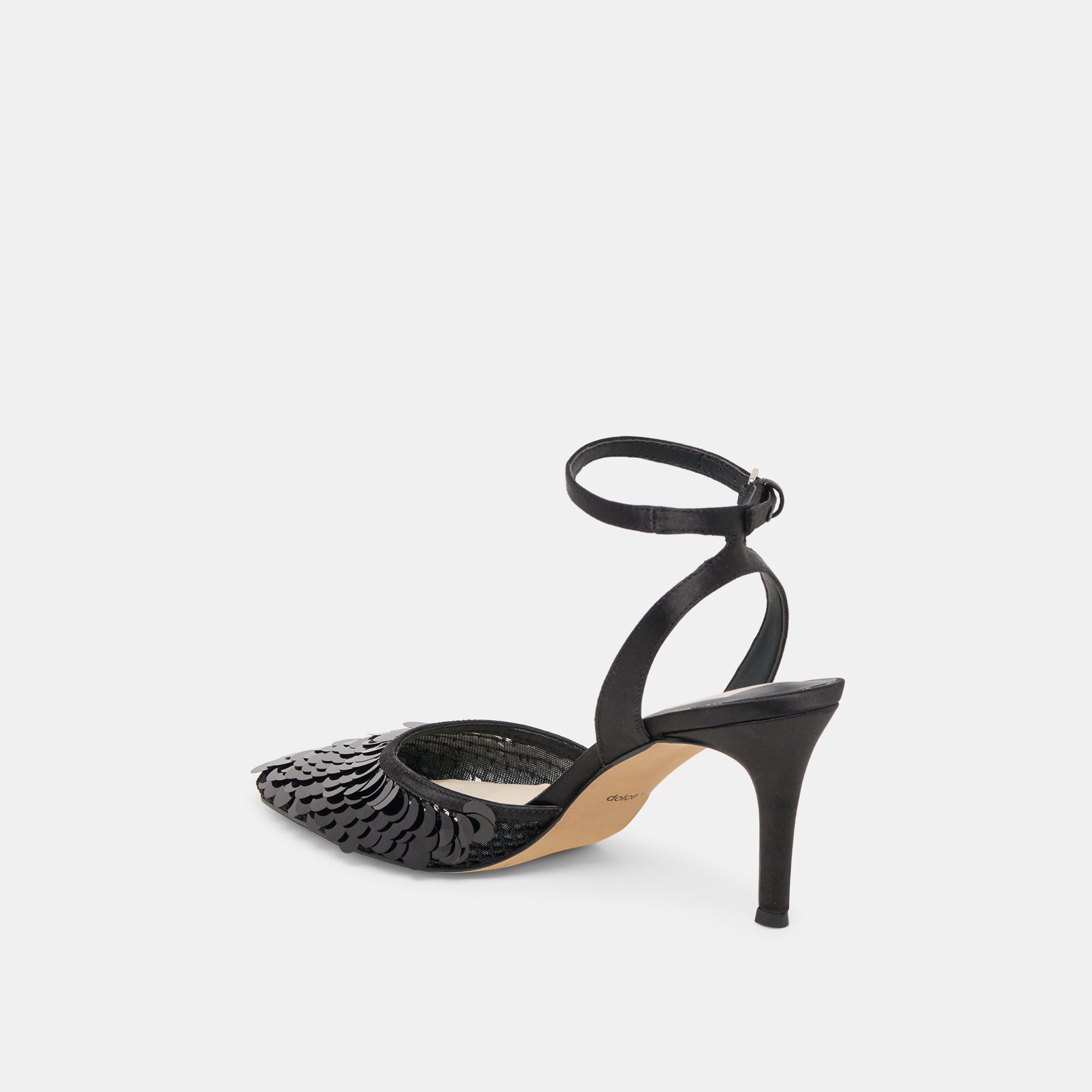 ELIZZA CONFETTI HEELS ONYX WOVEN MESH - Image 8