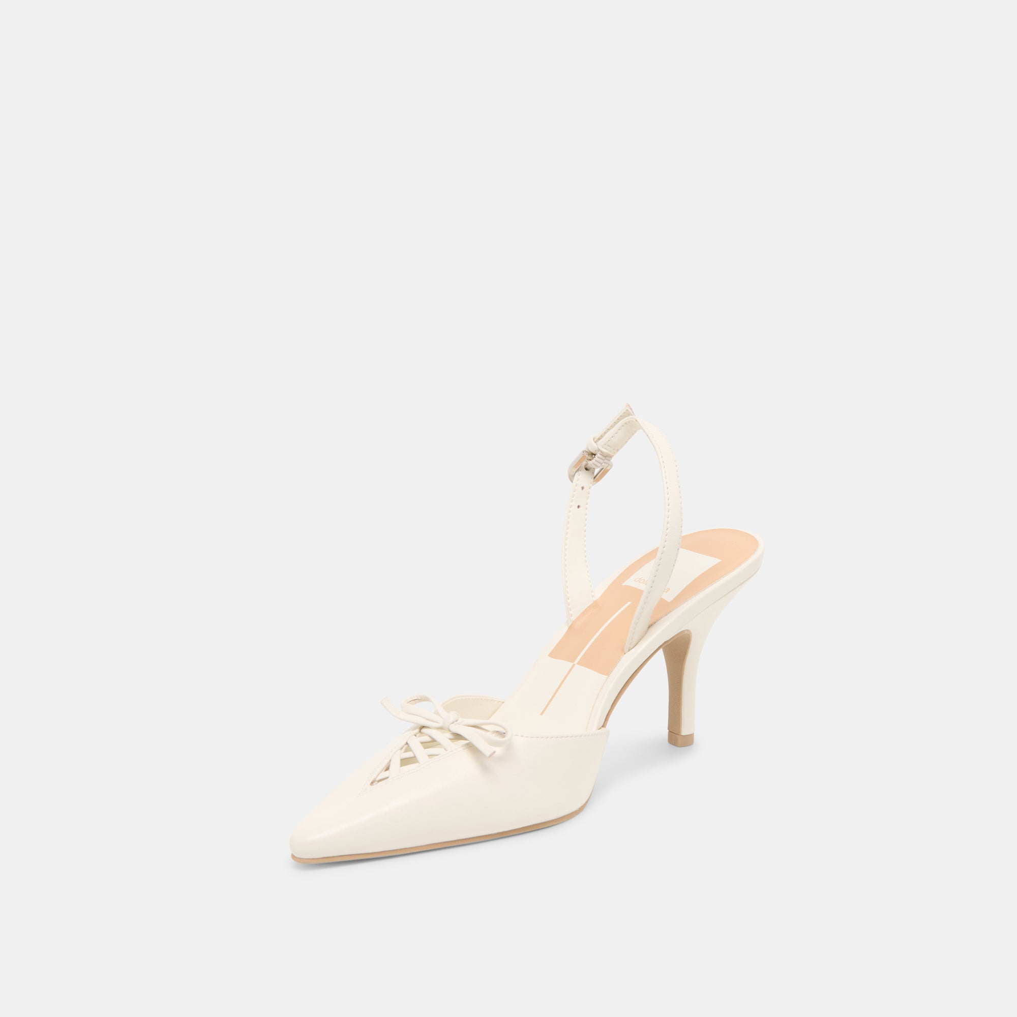 HAMYA HEELS WHITE LEATHER - Image 7