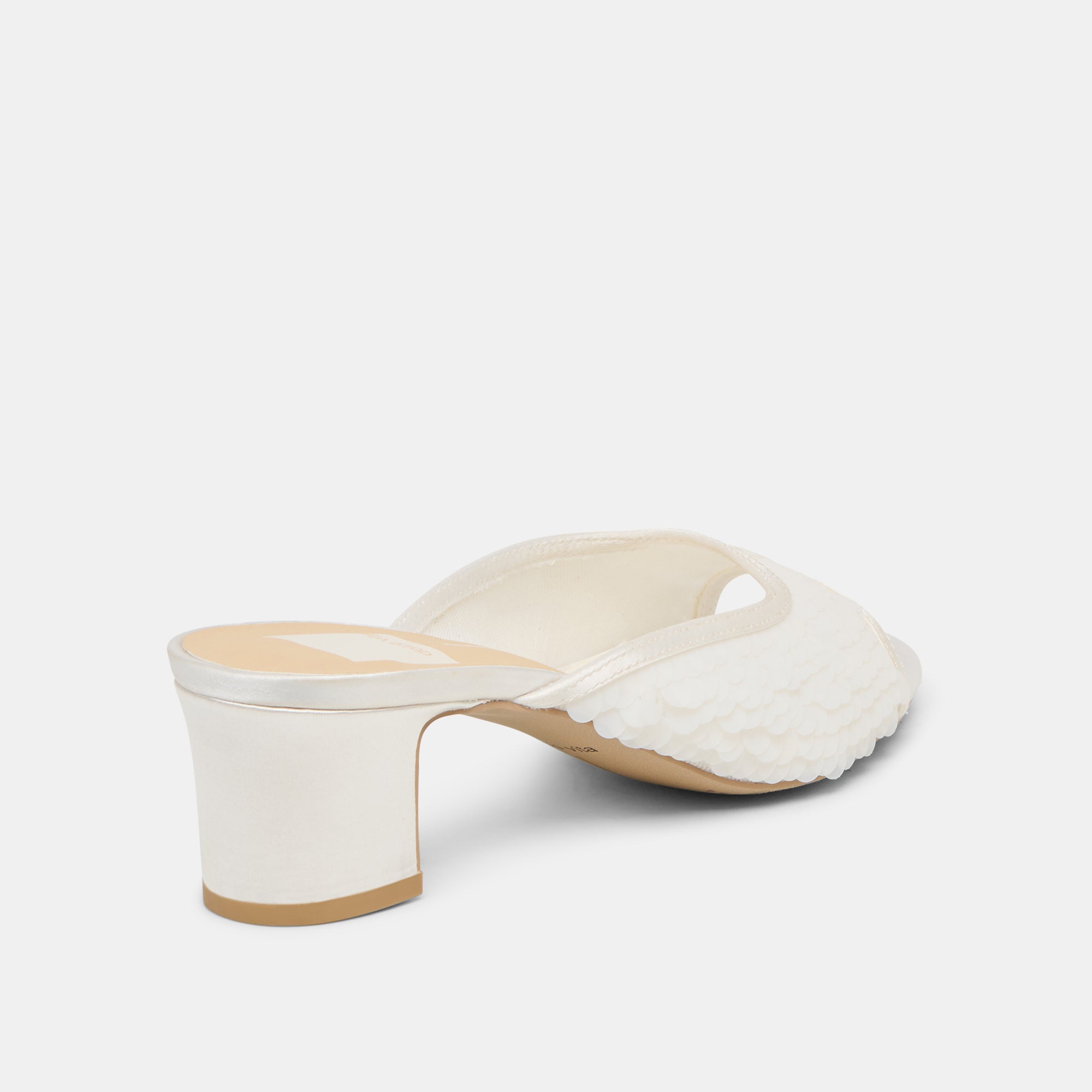 INGA HEELS OFF WHITE SEQUIN - Image 5