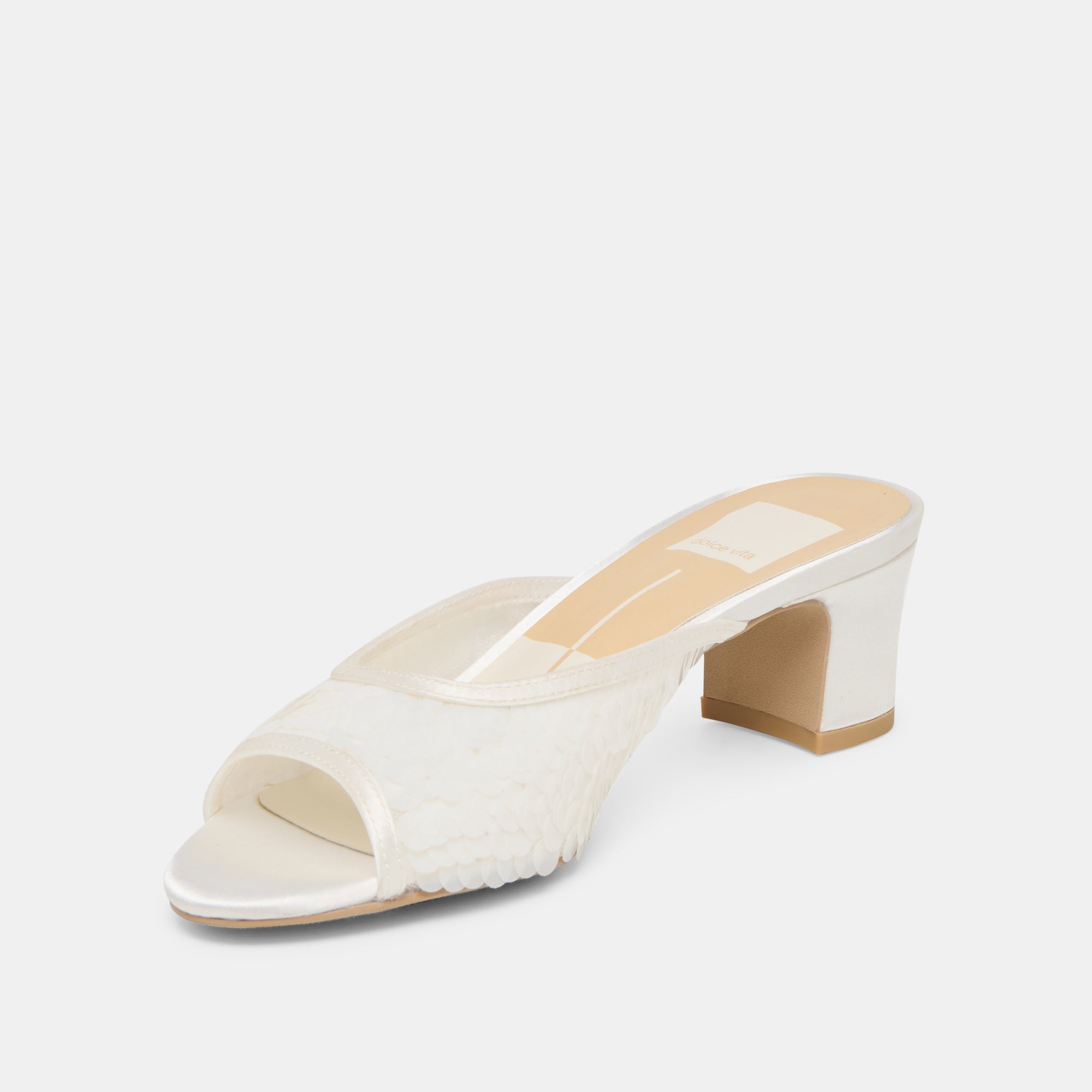 INGA HEELS OFF WHITE SEQUIN - Image 6