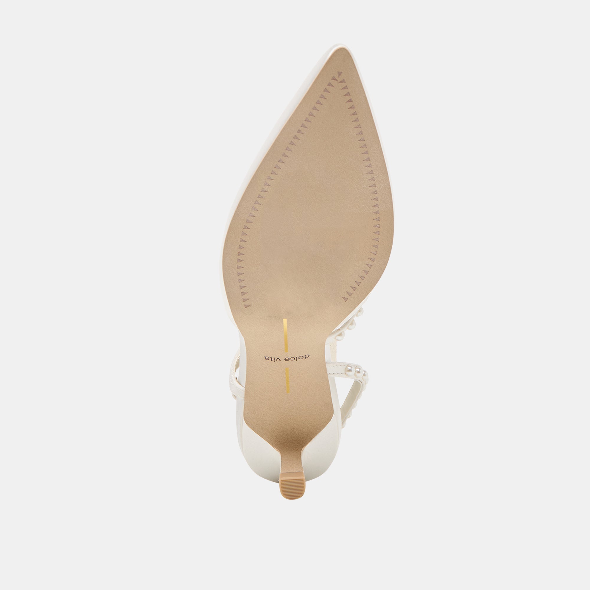KAMRA PEARL MID HEELS TRUE WHITE SATIN - Image 14