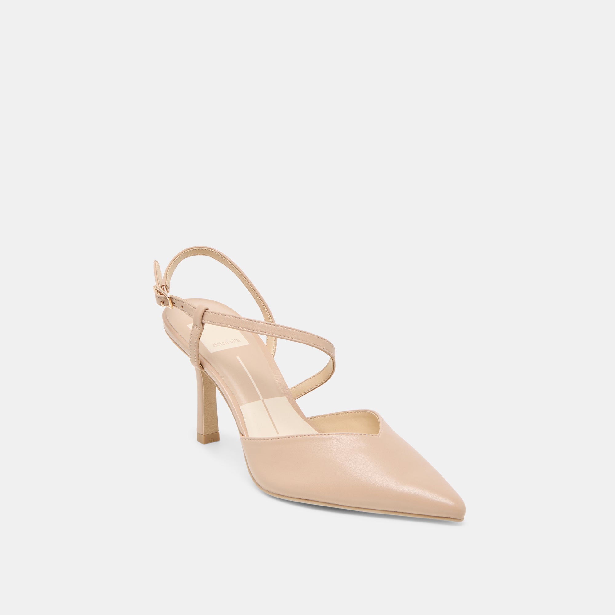 KAMRA HEELS BEIGE LEATHER - Image 2