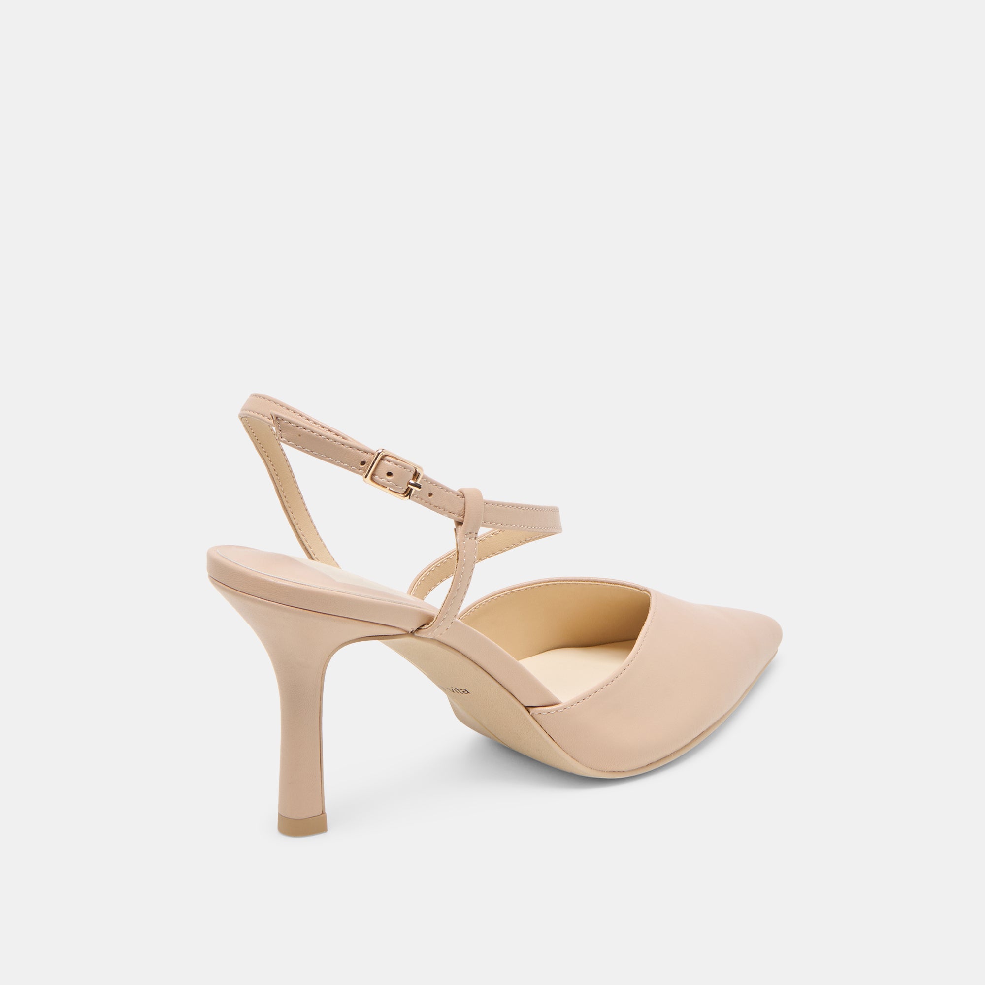 KAMRA HEELS BEIGE LEATHER - Image 3