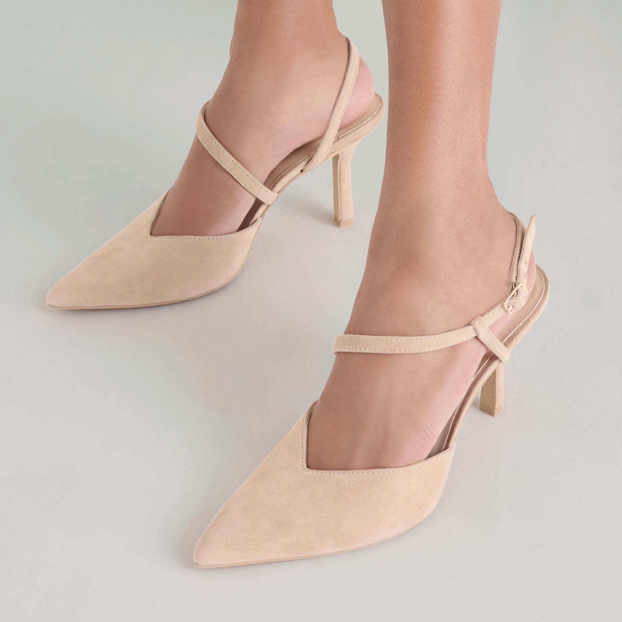 KAMRA HEELS CAMEL SUEDE - Image 4