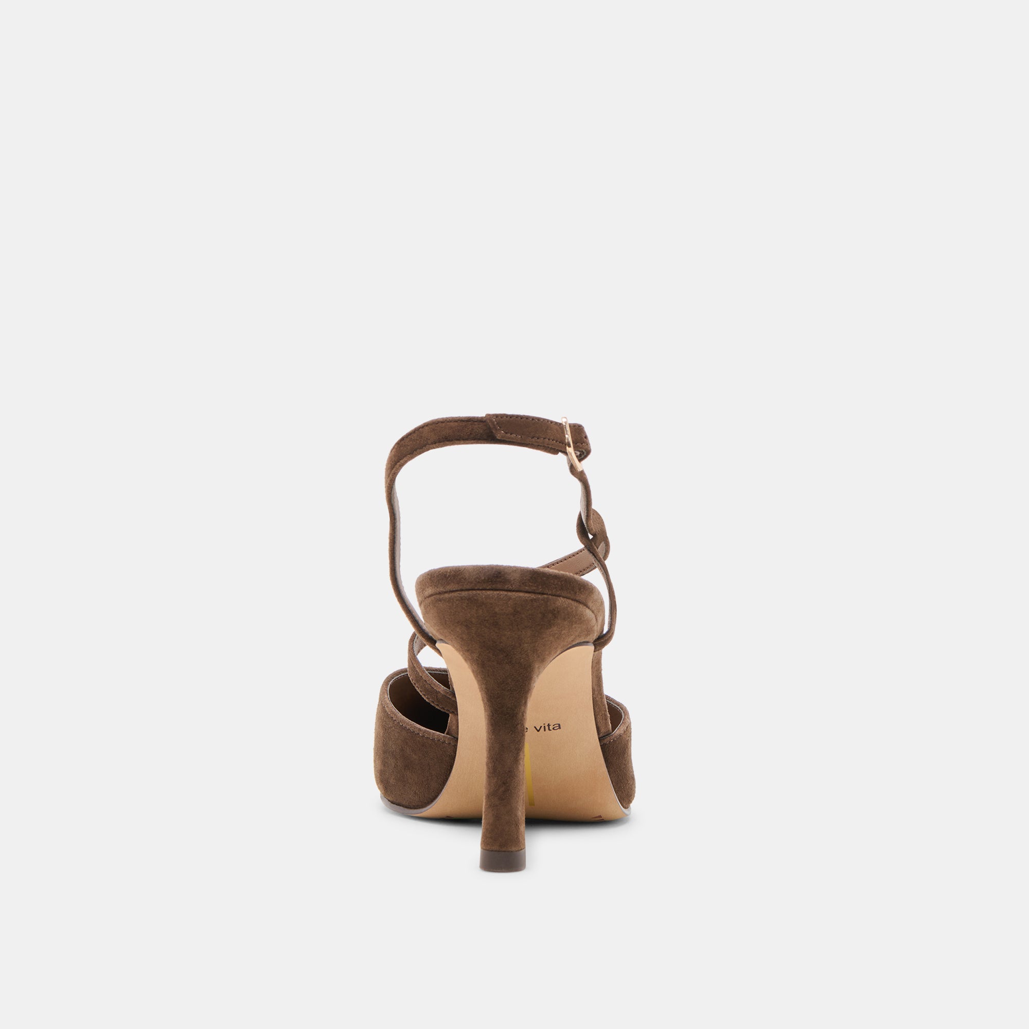 KAMRA HEELS DK BROWN SUEDE - Image 10