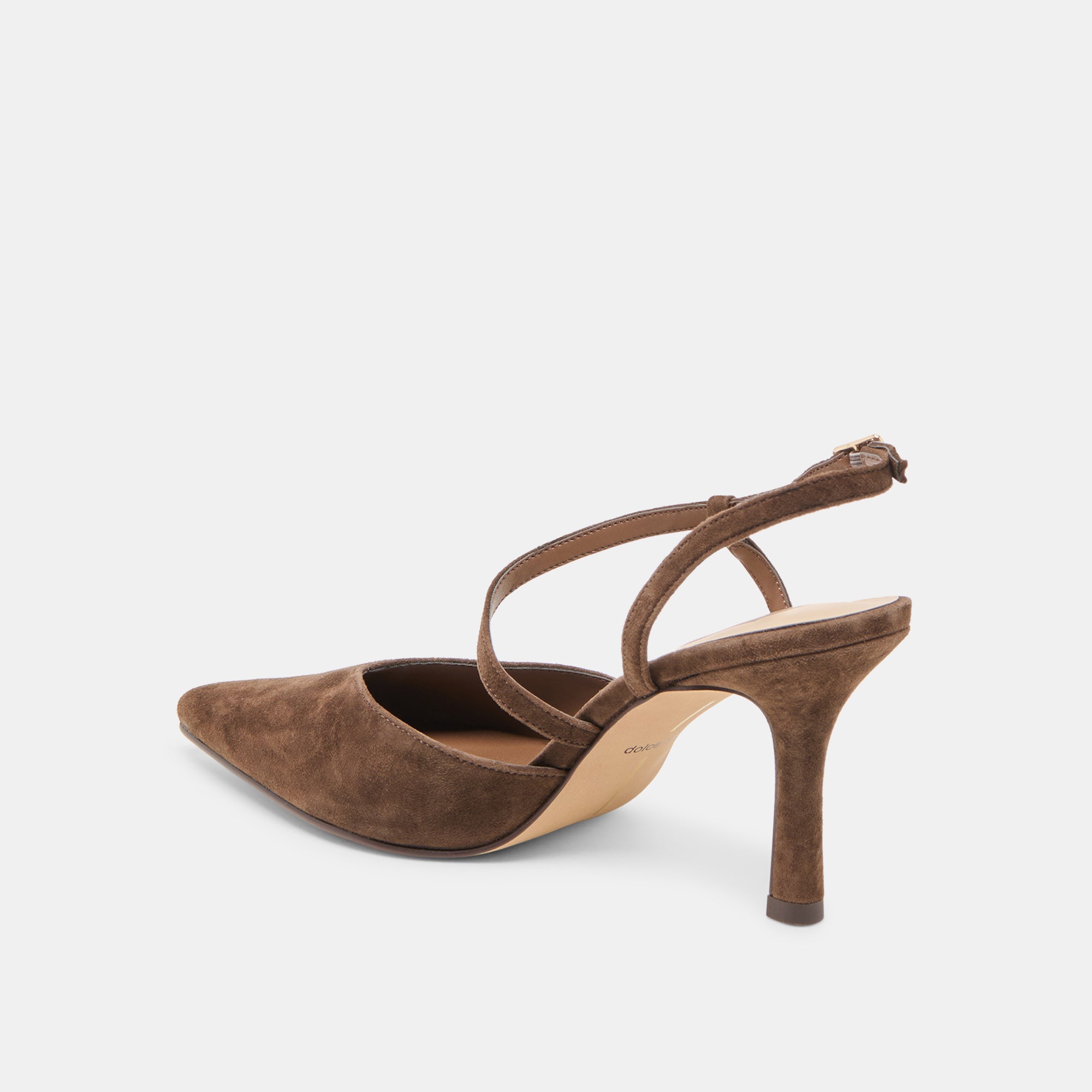 KAMRA HEELS DK BROWN SUEDE - Image 8