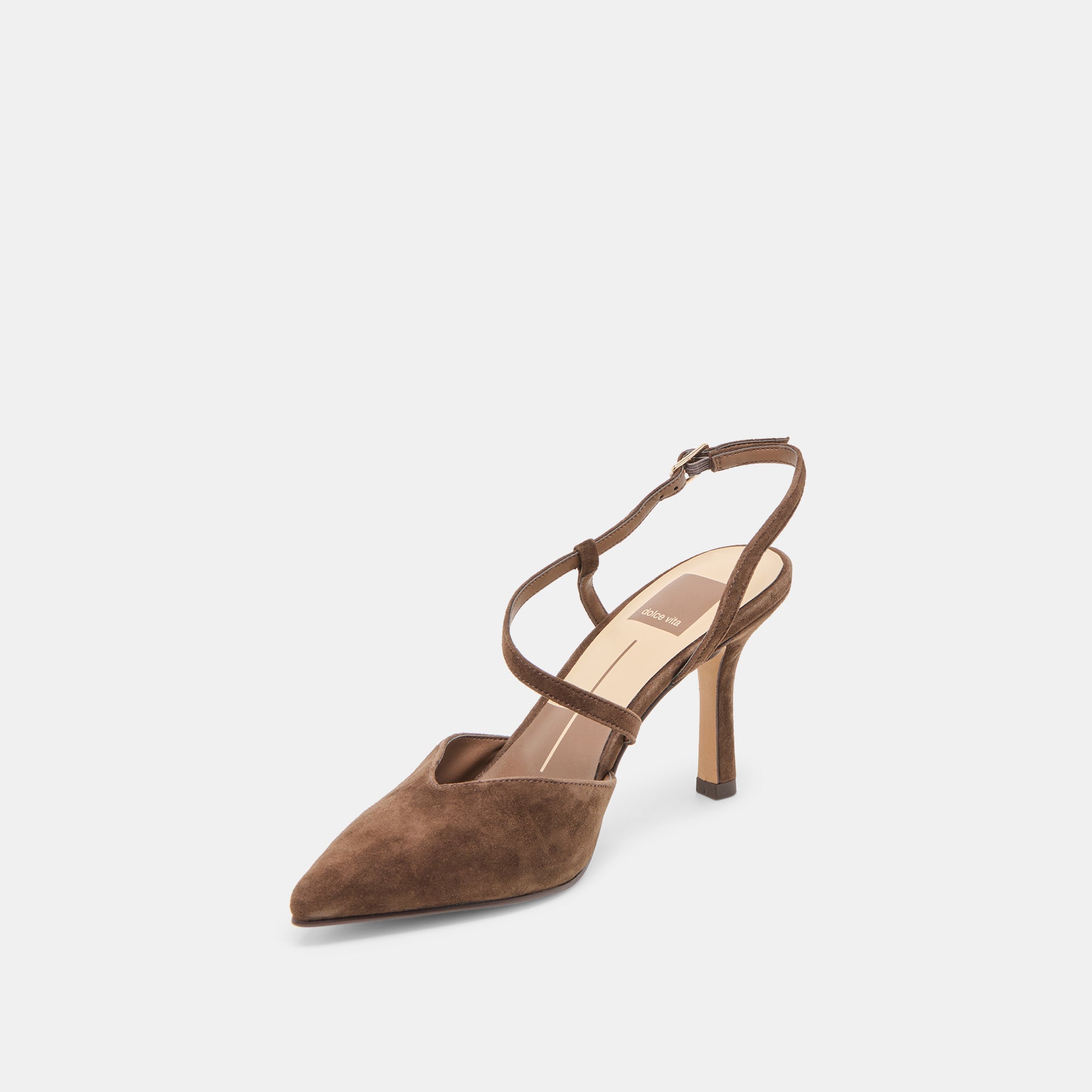 KAMRA HEELS DK BROWN SUEDE - Image 7