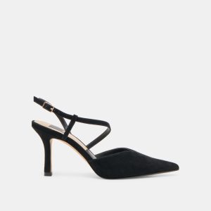 KAMRA HEELS ONYX SUEDE