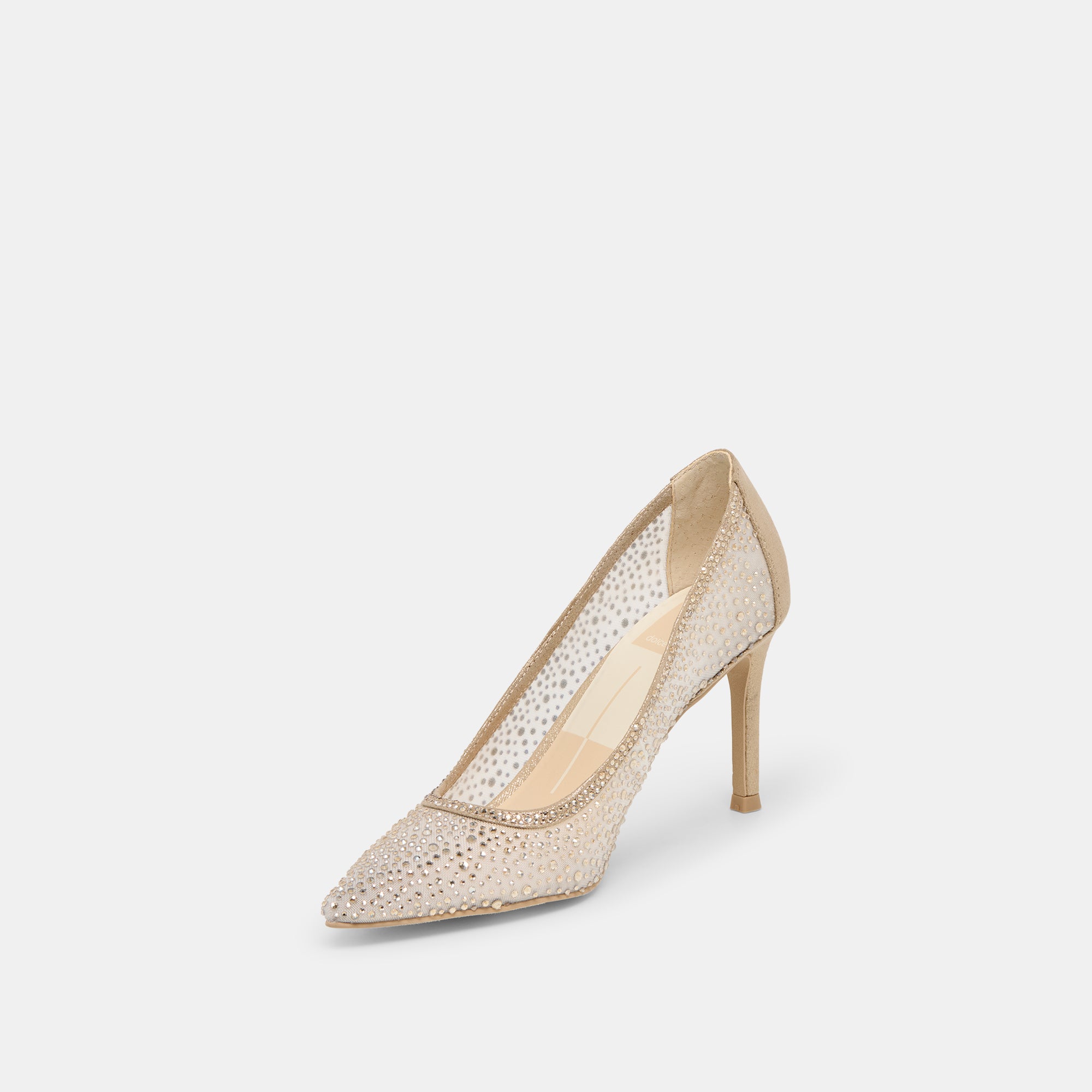 KASHE CRYSTAL HEELS LT GOLD MESH - Image 6