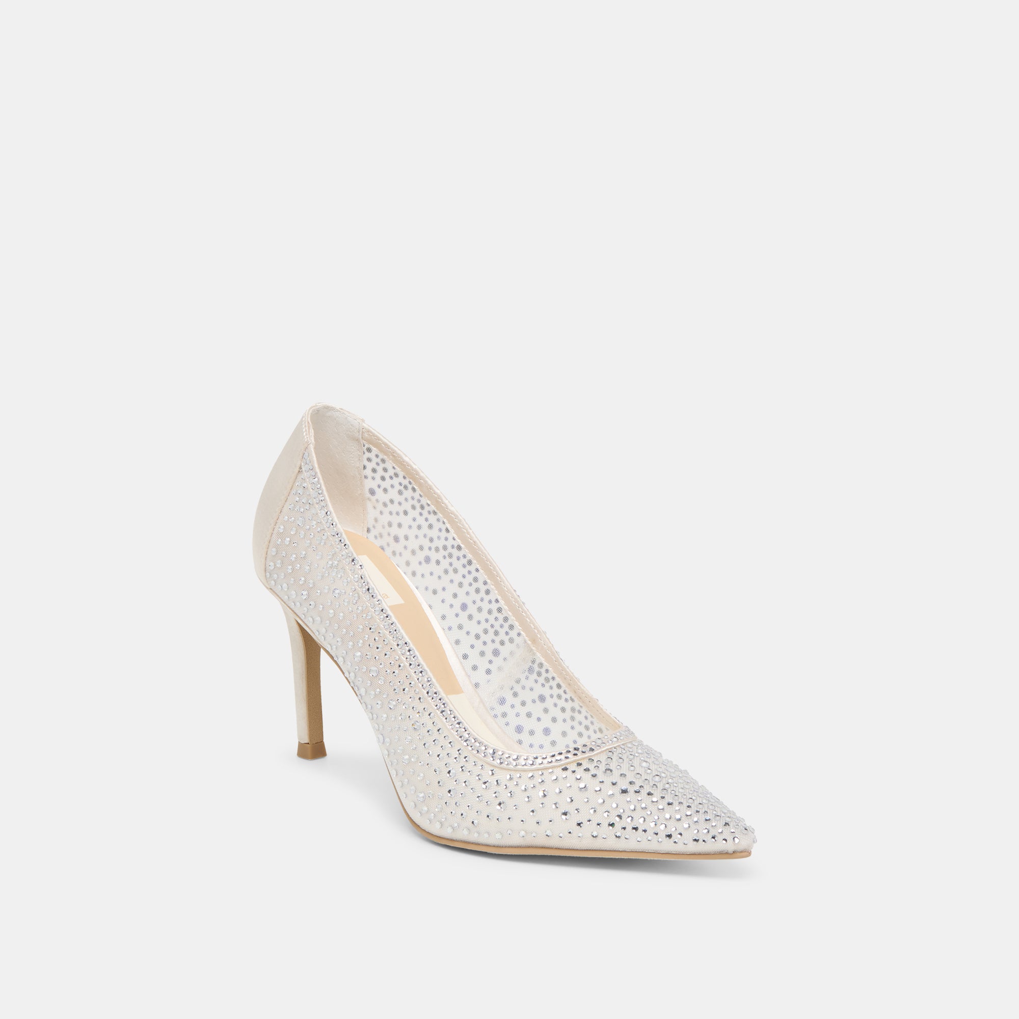 KASHE CRYSTAL HEELS WHITE MESH - Image 2