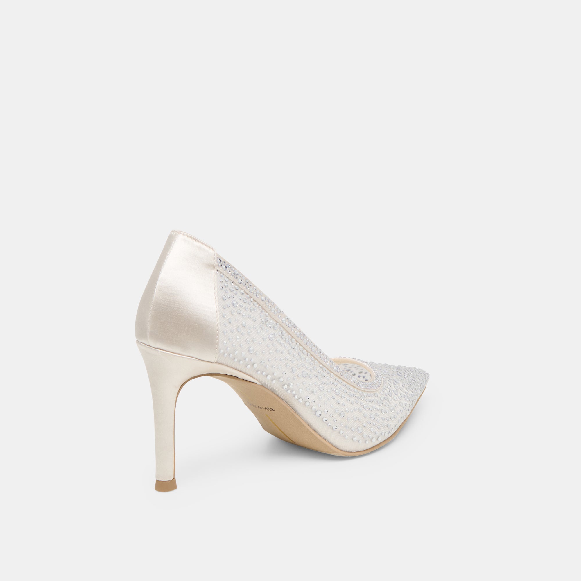 KASHE CRYSTAL HEELS WHITE MESH - Image 3