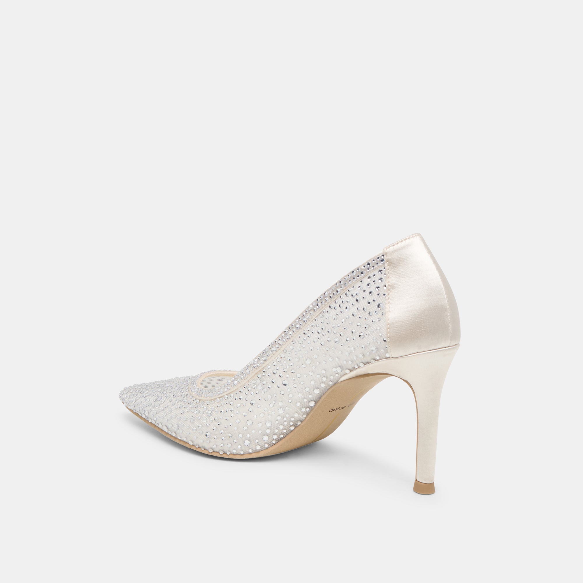 KASHE CRYSTAL HEELS WHITE MESH - Image 5