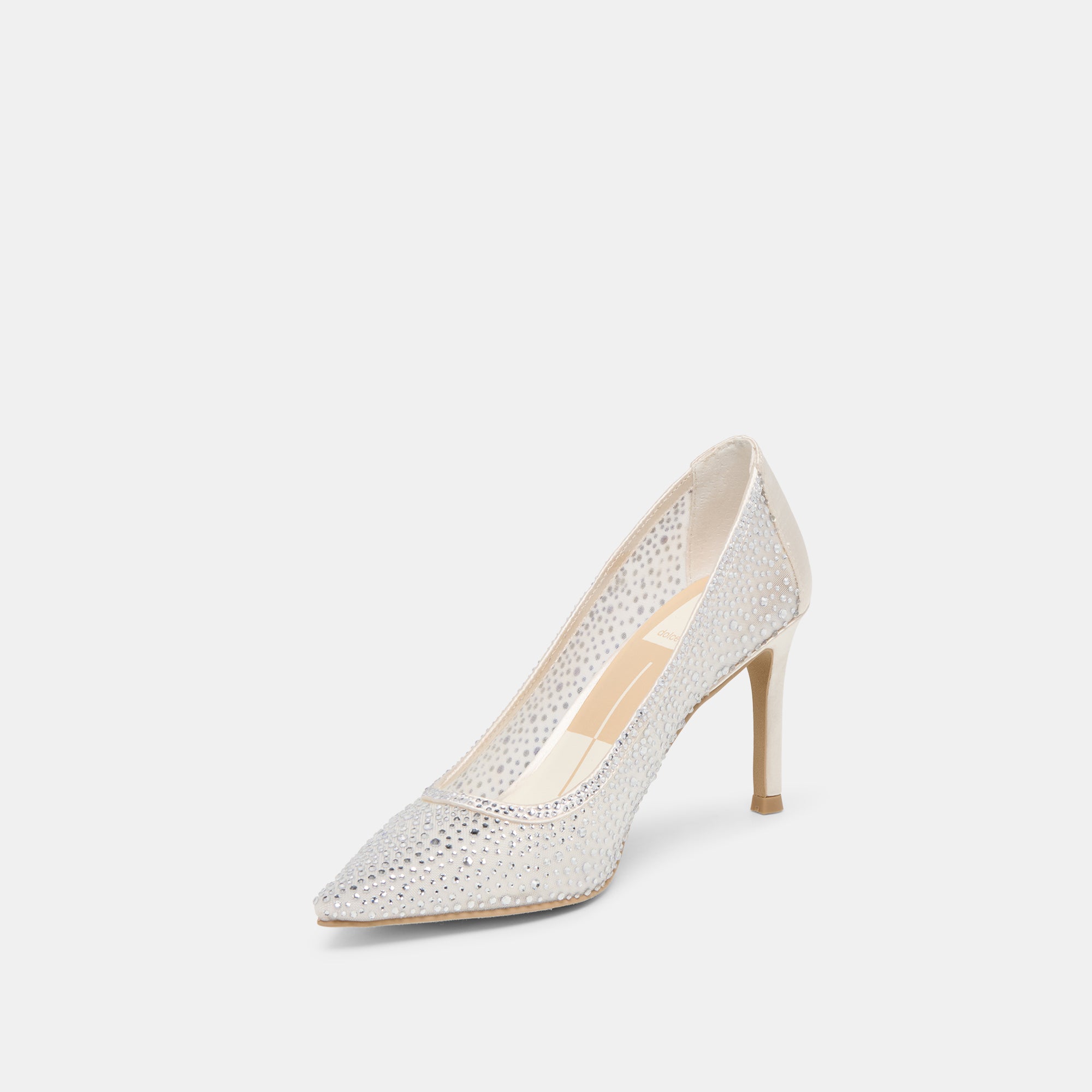 KASHE CRYSTAL HEELS WHITE MESH - Image 4