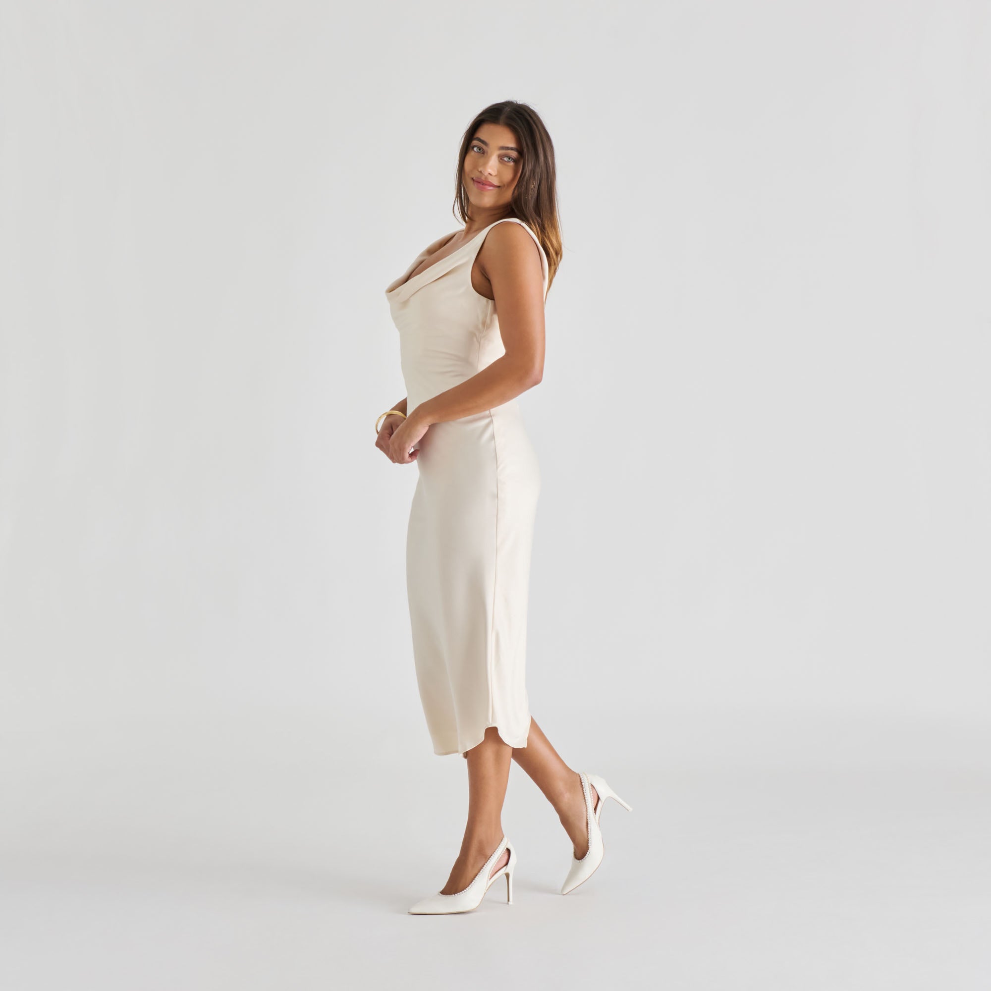 KELSON PEARL HEELS TRUE WHITE LEATHER - Image 4
