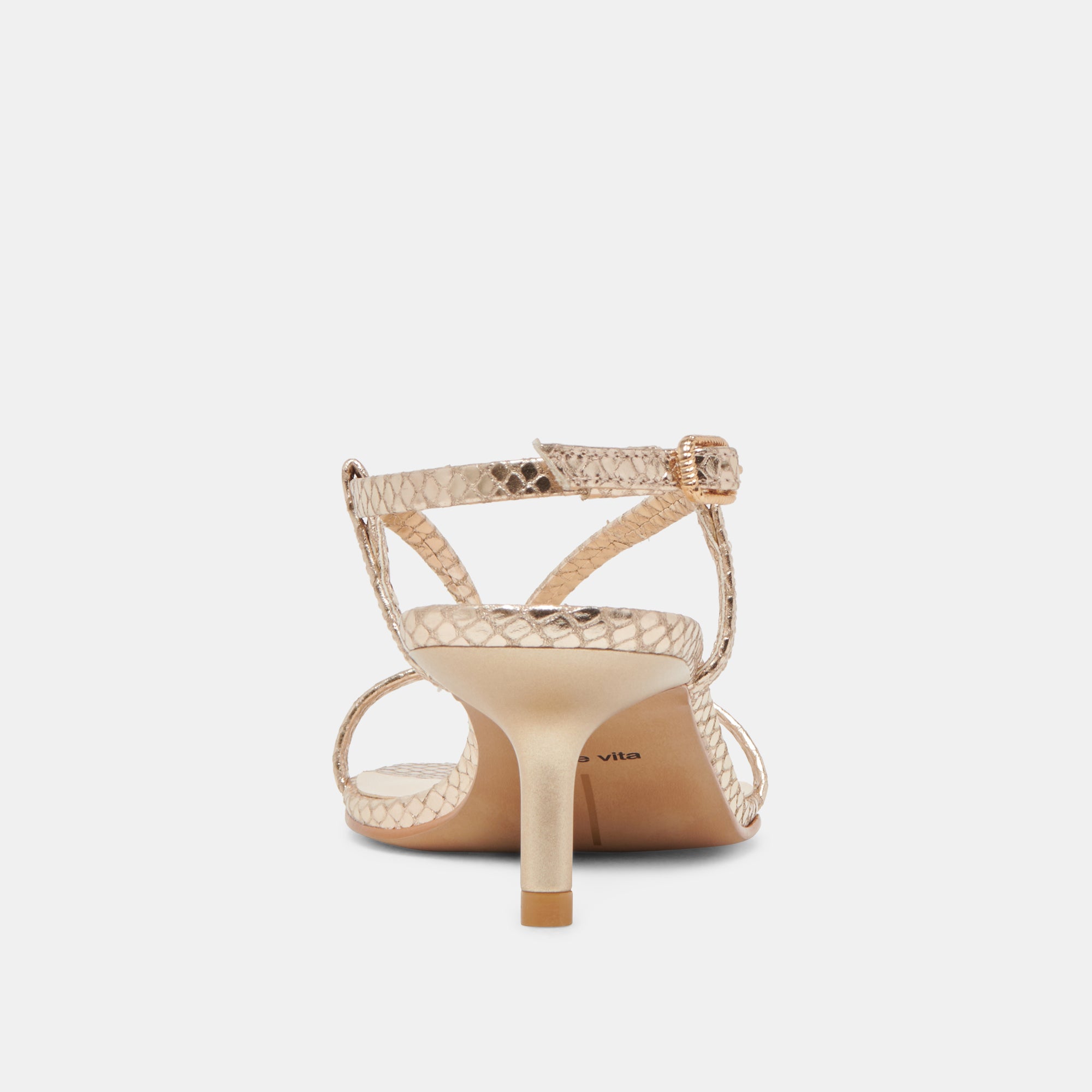 LAURY HEELS CHAMPAGNE EMBOSSED LEATHER - Image 11