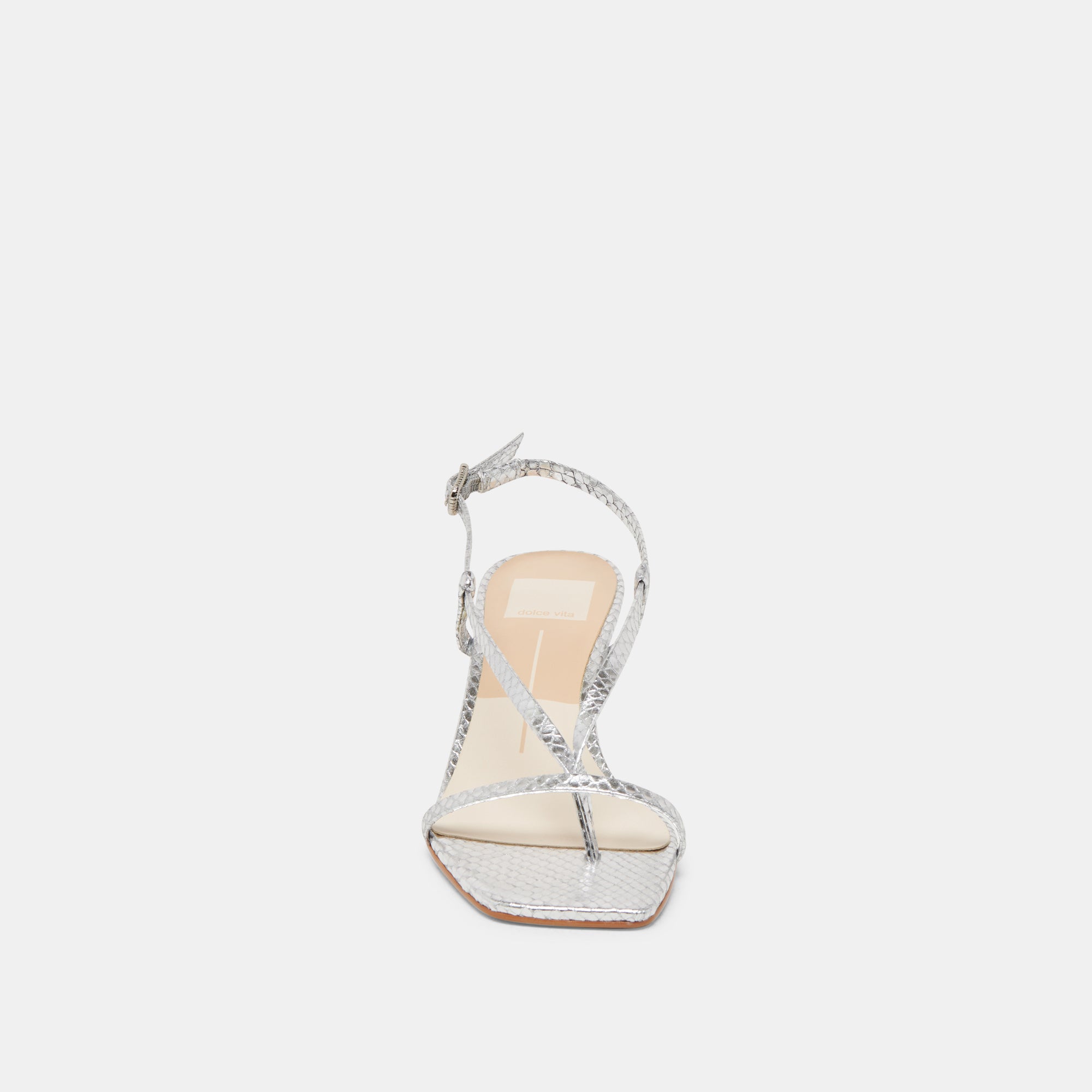 LAURY HEELS SILVER EMBOSSED LEATHER - Image 7