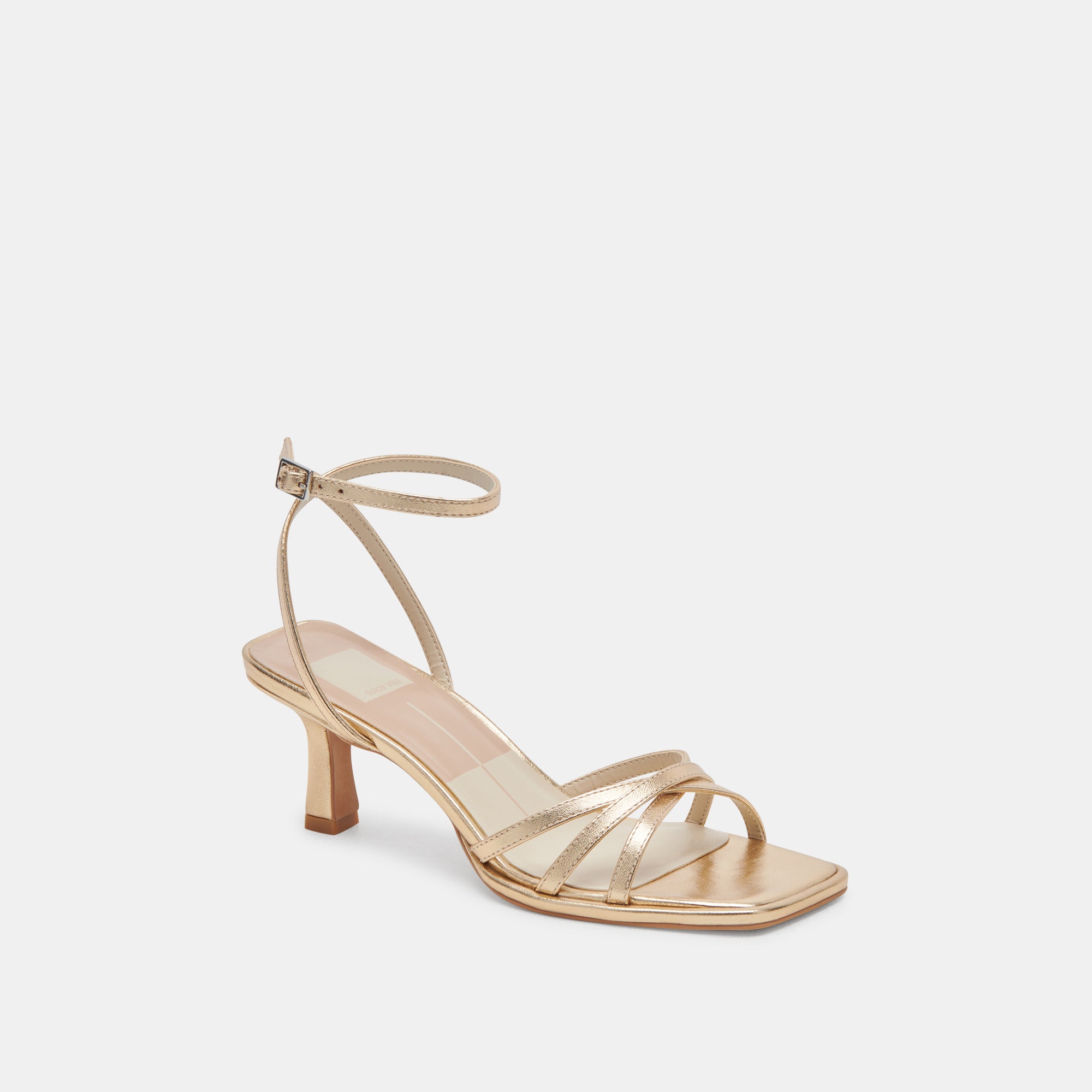 MANJI HEELS LIGHT GOLD METALLIC LEATHER - Image 3