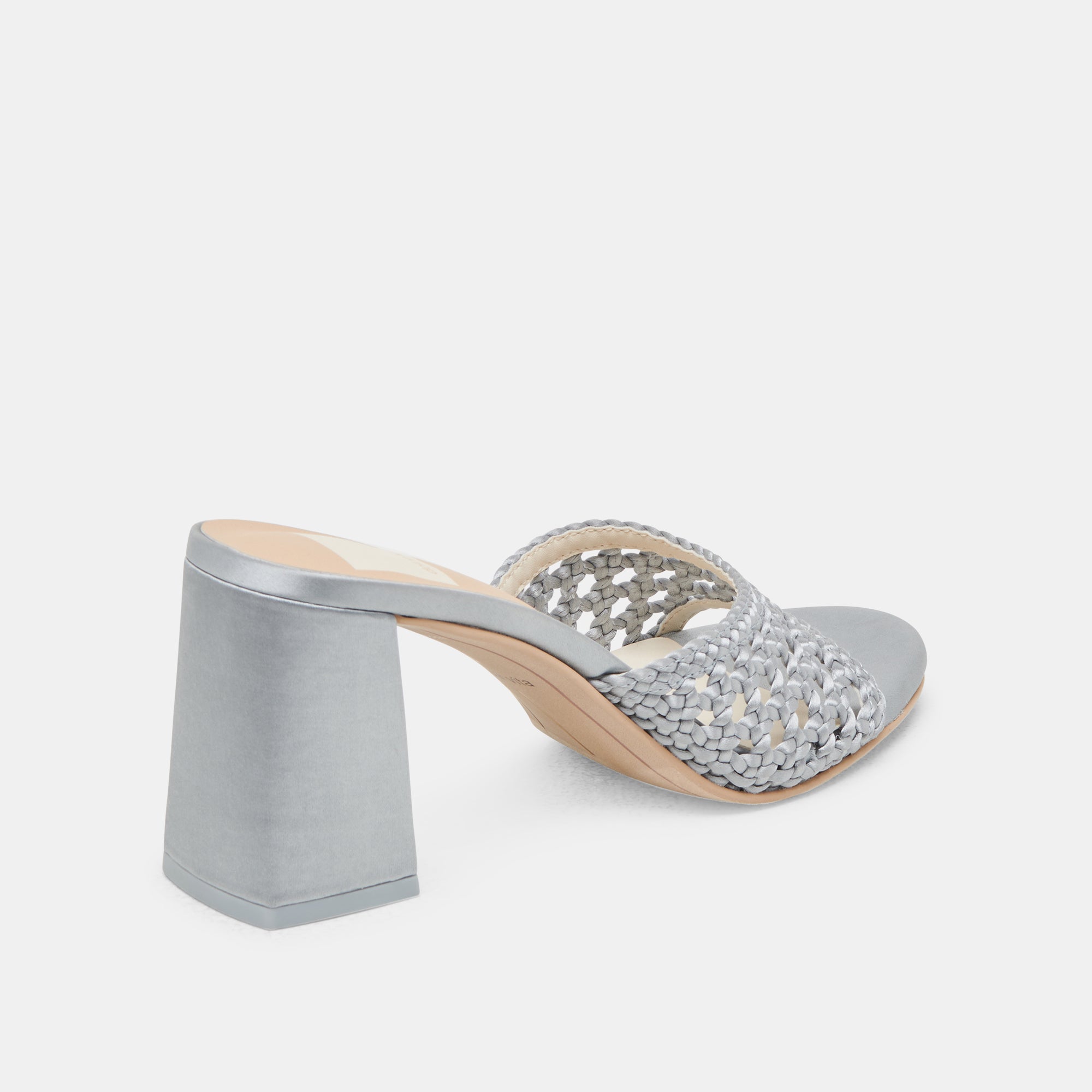 MARGOE HEELS LIGHT BLUE WOVEN SATIN - Image 4
