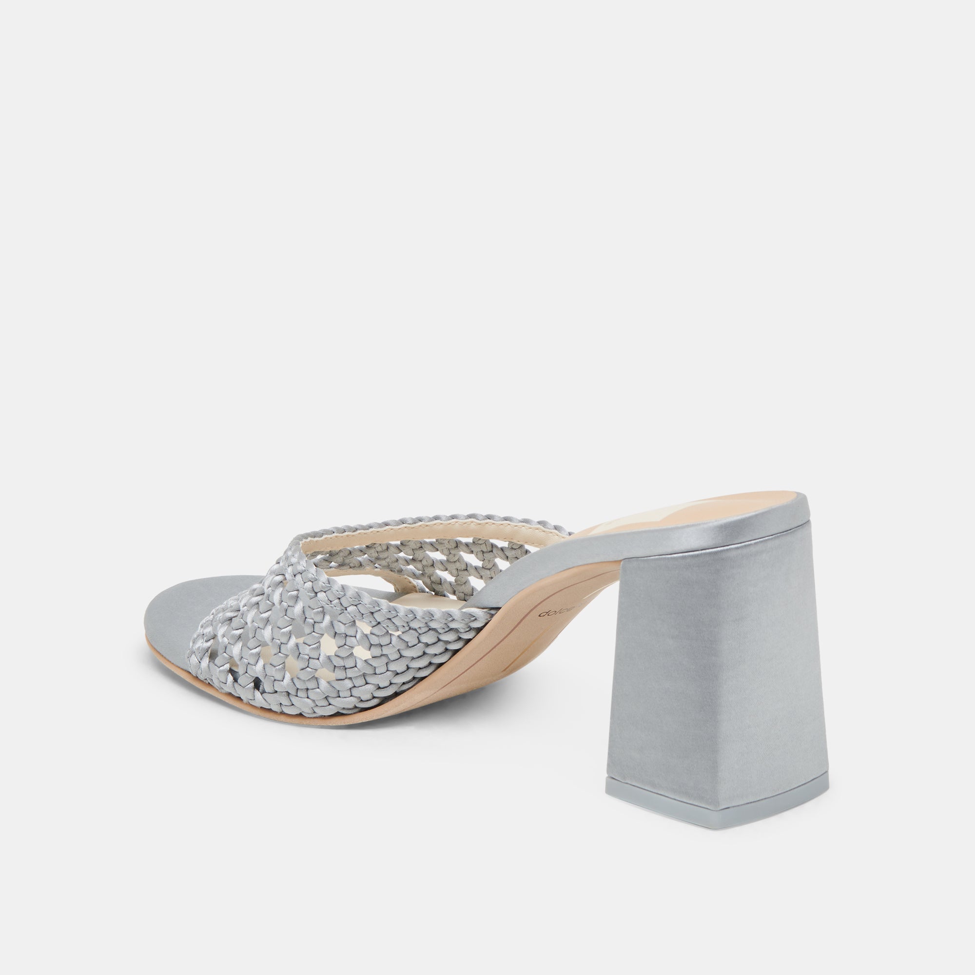 MARGOE HEELS LIGHT BLUE WOVEN SATIN - Image 6