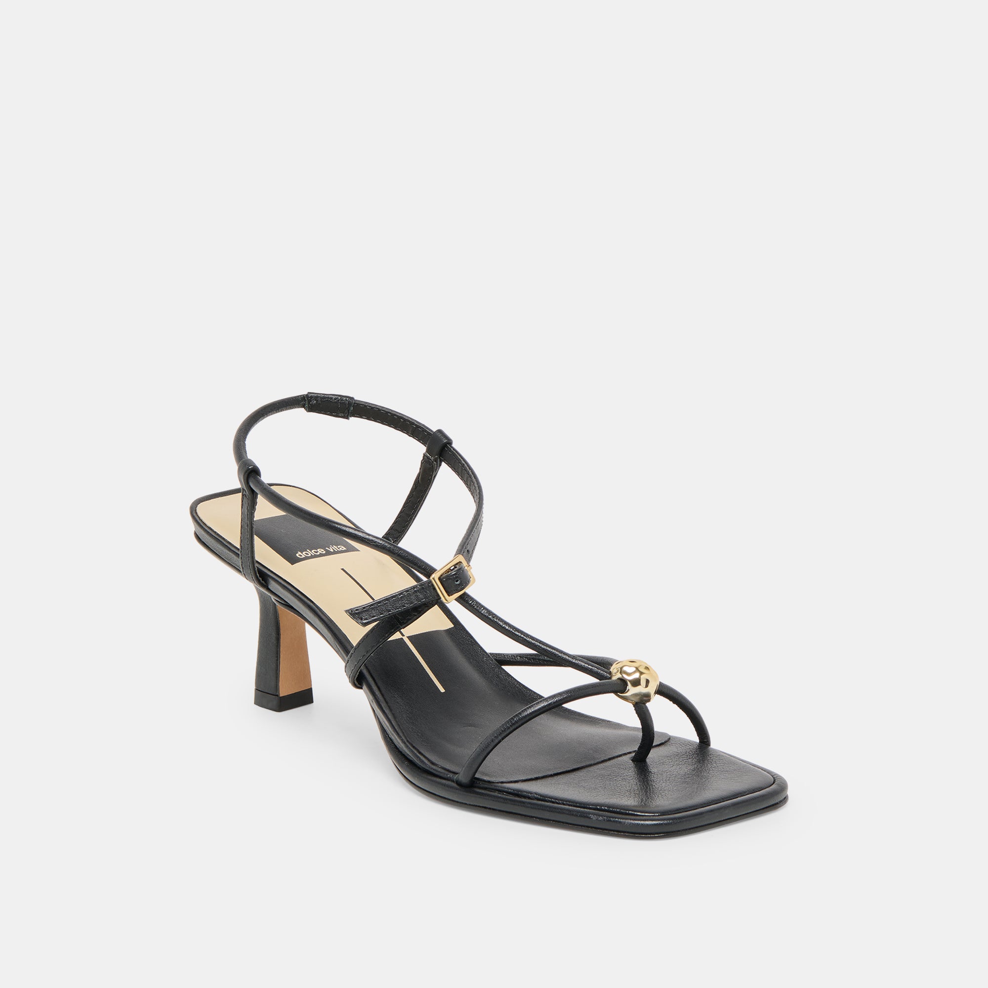 MYLEE WIDE HEELS BLACK LEATHER - Image 2