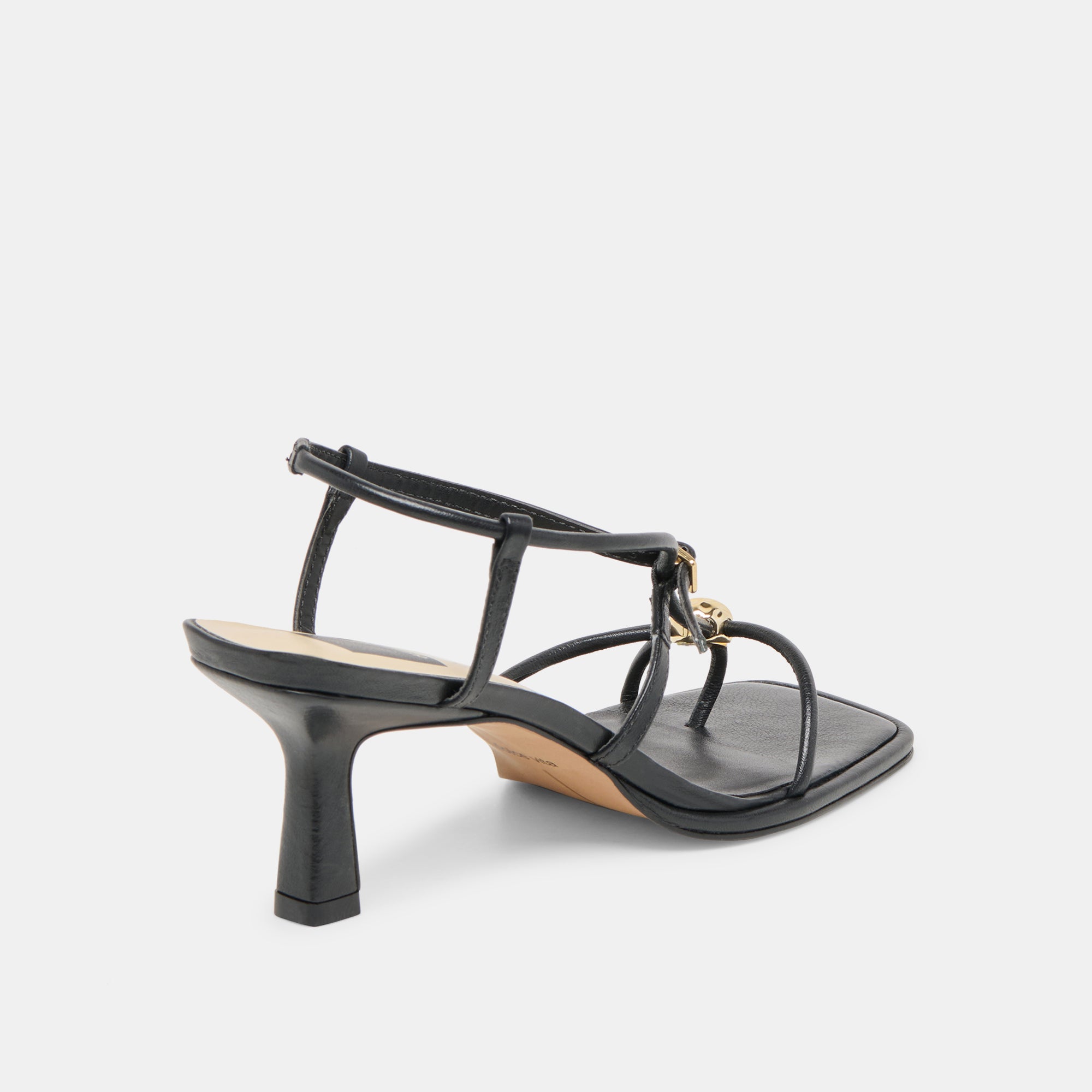 MYLEE WIDE HEELS BLACK LEATHER - Image 3