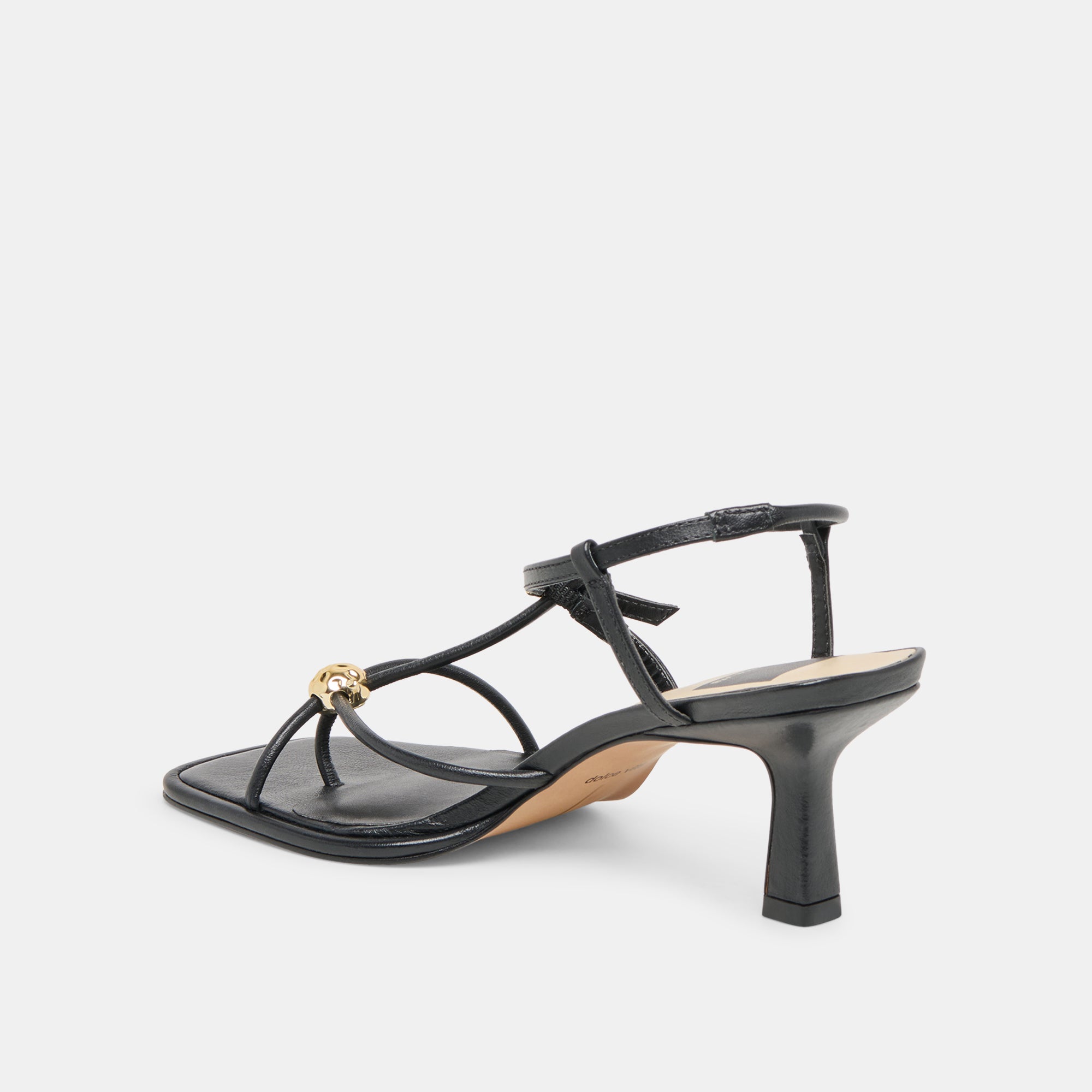 MYLEE WIDE HEELS BLACK LEATHER - Image 5