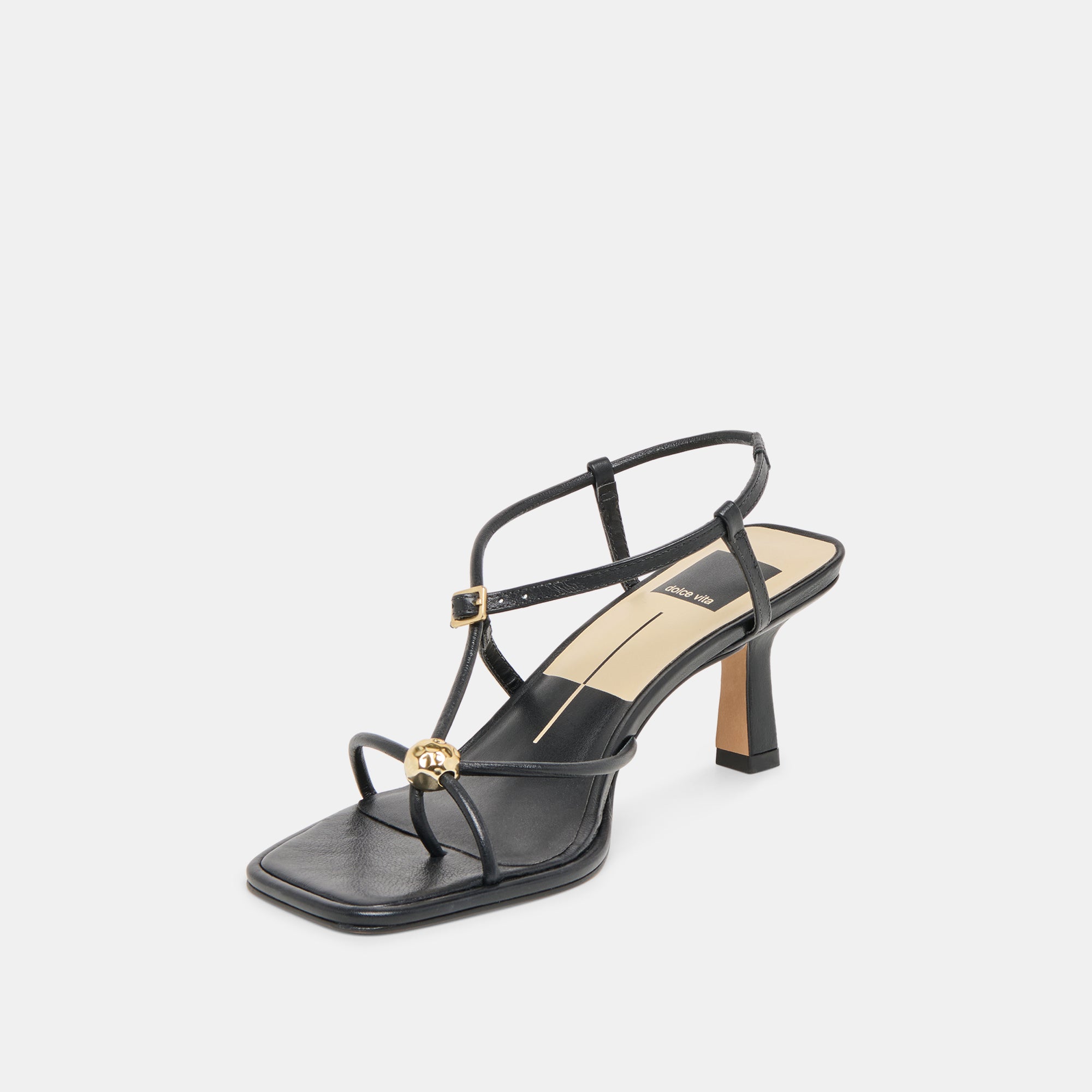 MYLEE WIDE HEELS BLACK LEATHER - Image 4