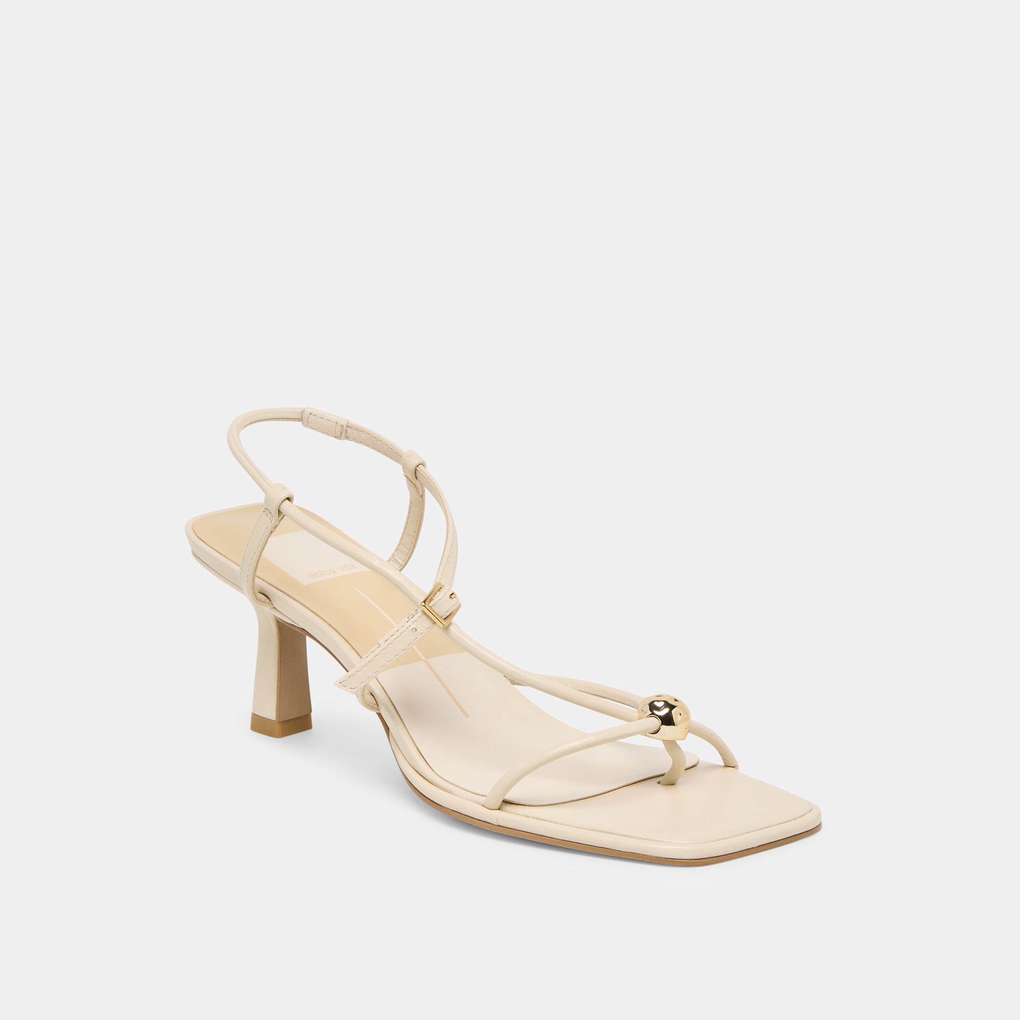 MYLEE WIDE HEELS CREME LEATHER - Image 2