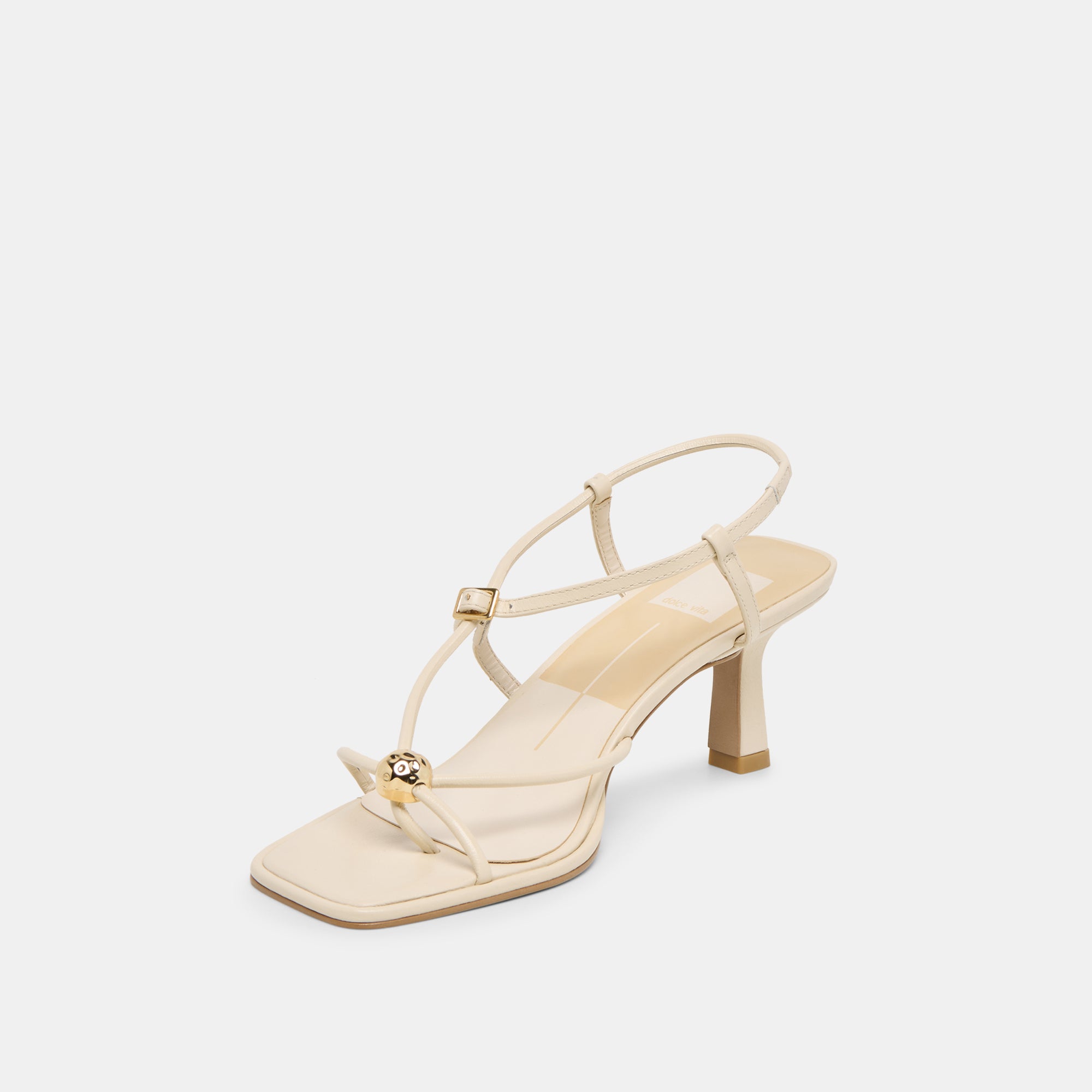 MYLEE WIDE HEELS CREME LEATHER - Image 4