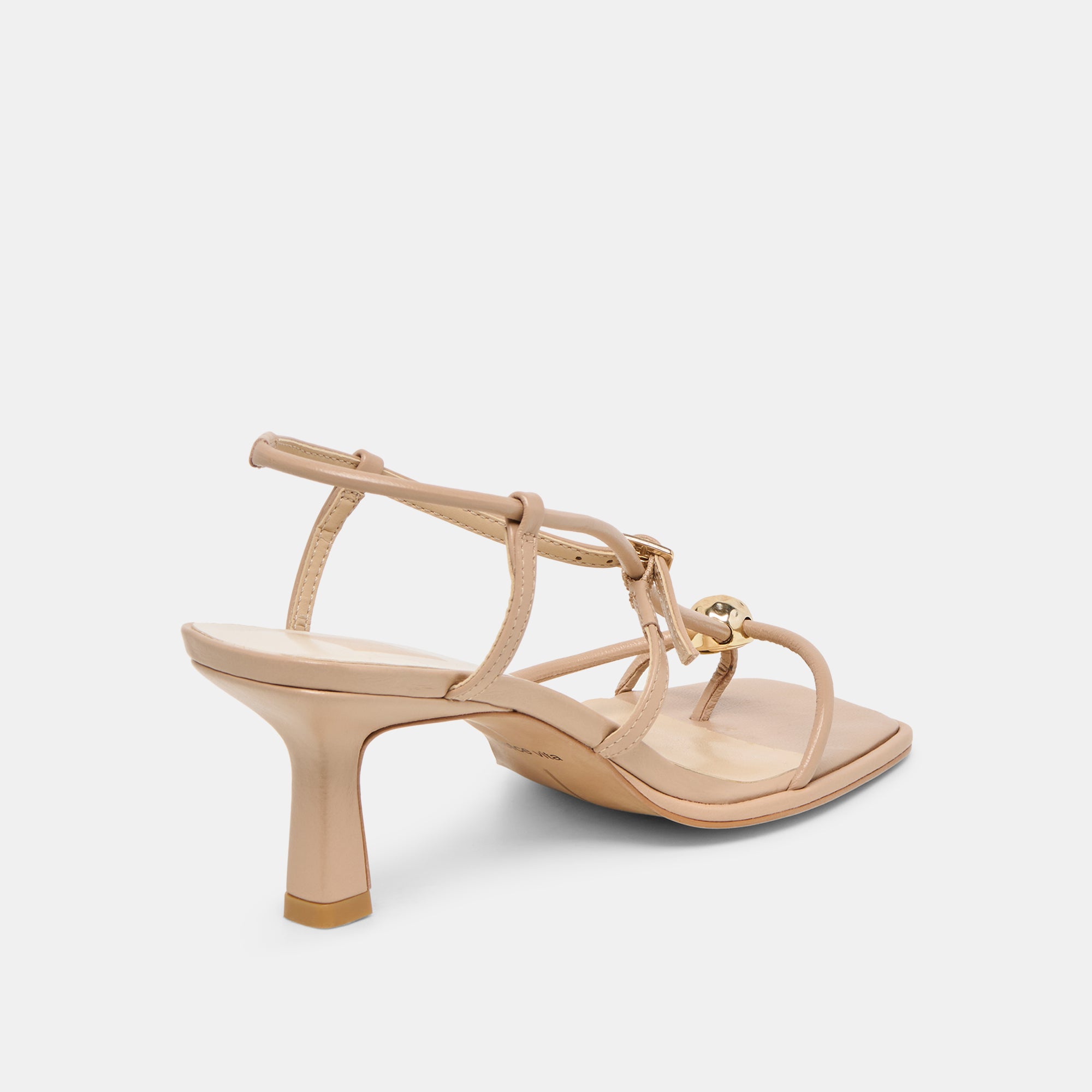 MYLEE WIDE HEELS LIGHT TAN LEATHER - Image 3