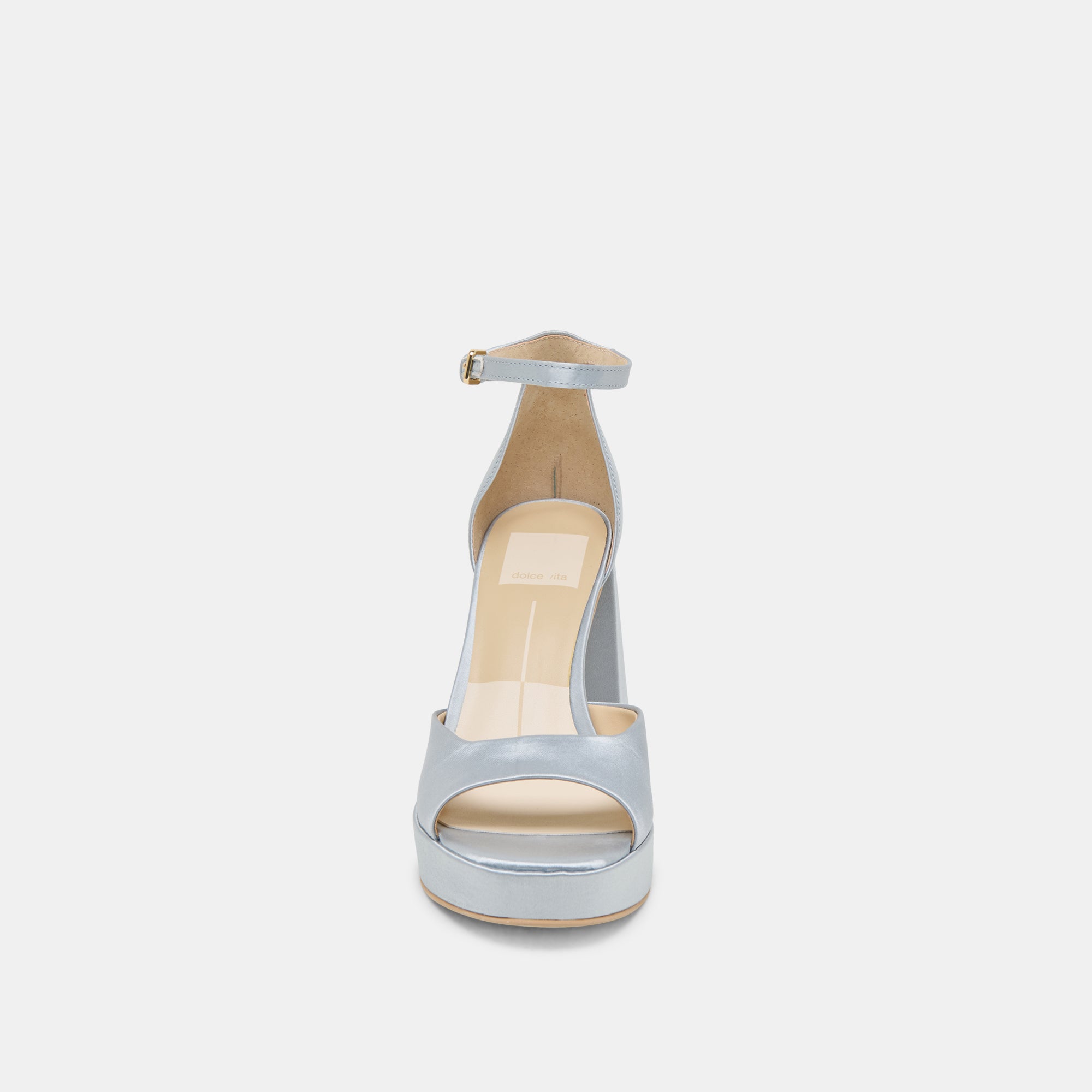 PANDRO HEELS LIGHT BLUE SATIN - Image 6