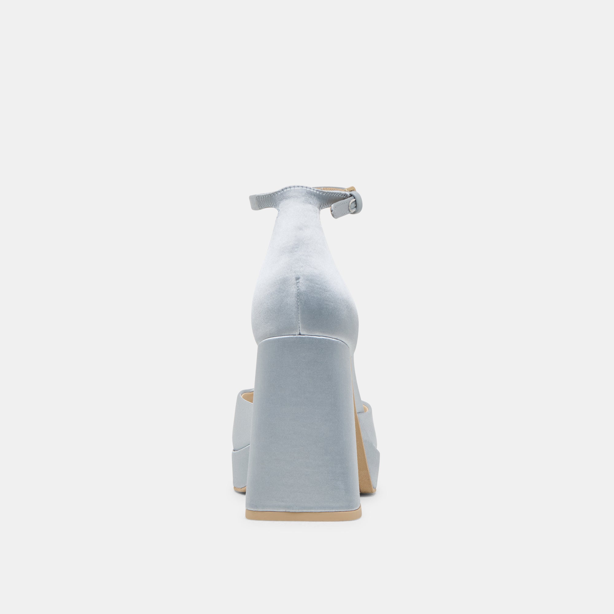 PANDRO HEELS LIGHT BLUE SATIN - Image 7