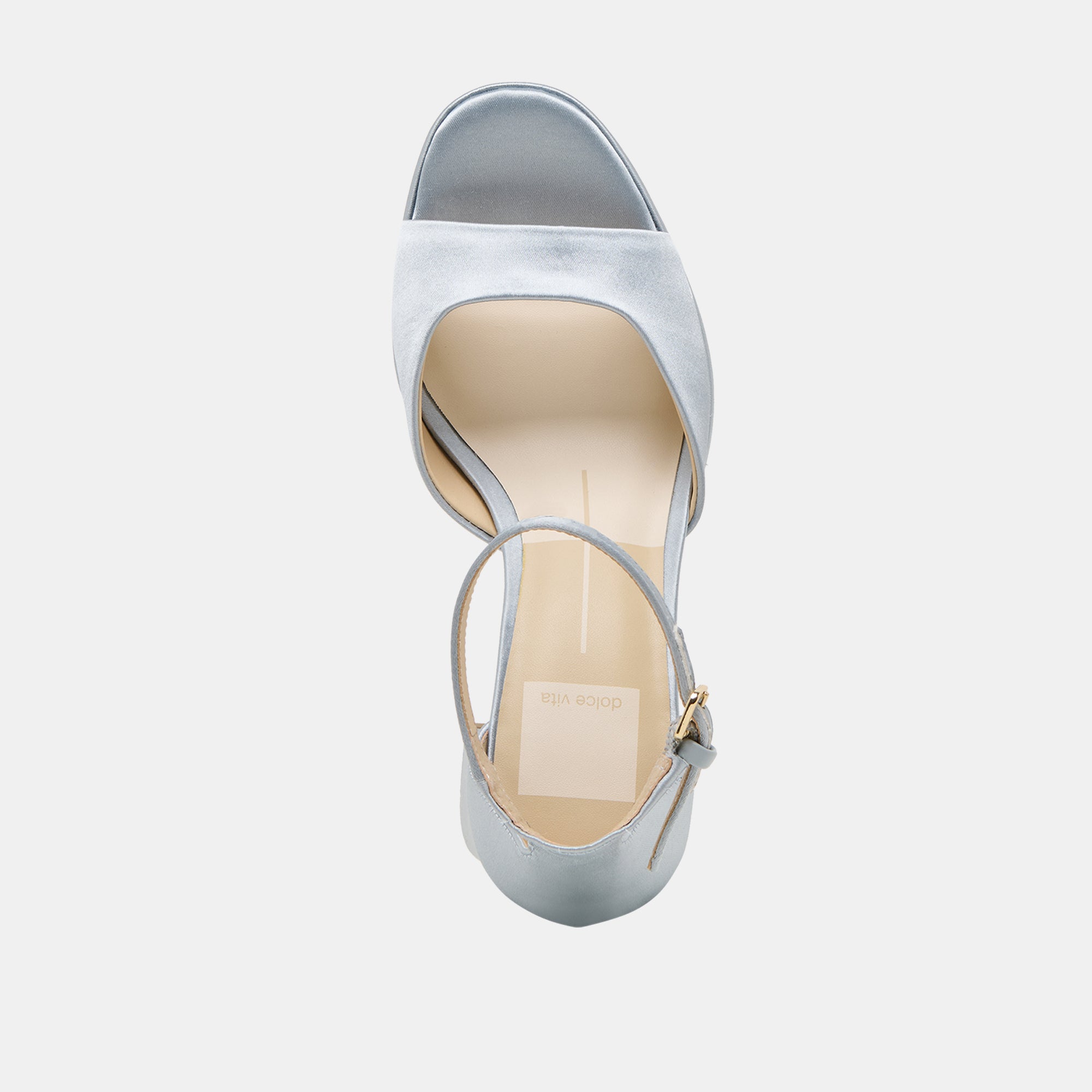 PANDRO HEELS LIGHT BLUE SATIN - Image 8