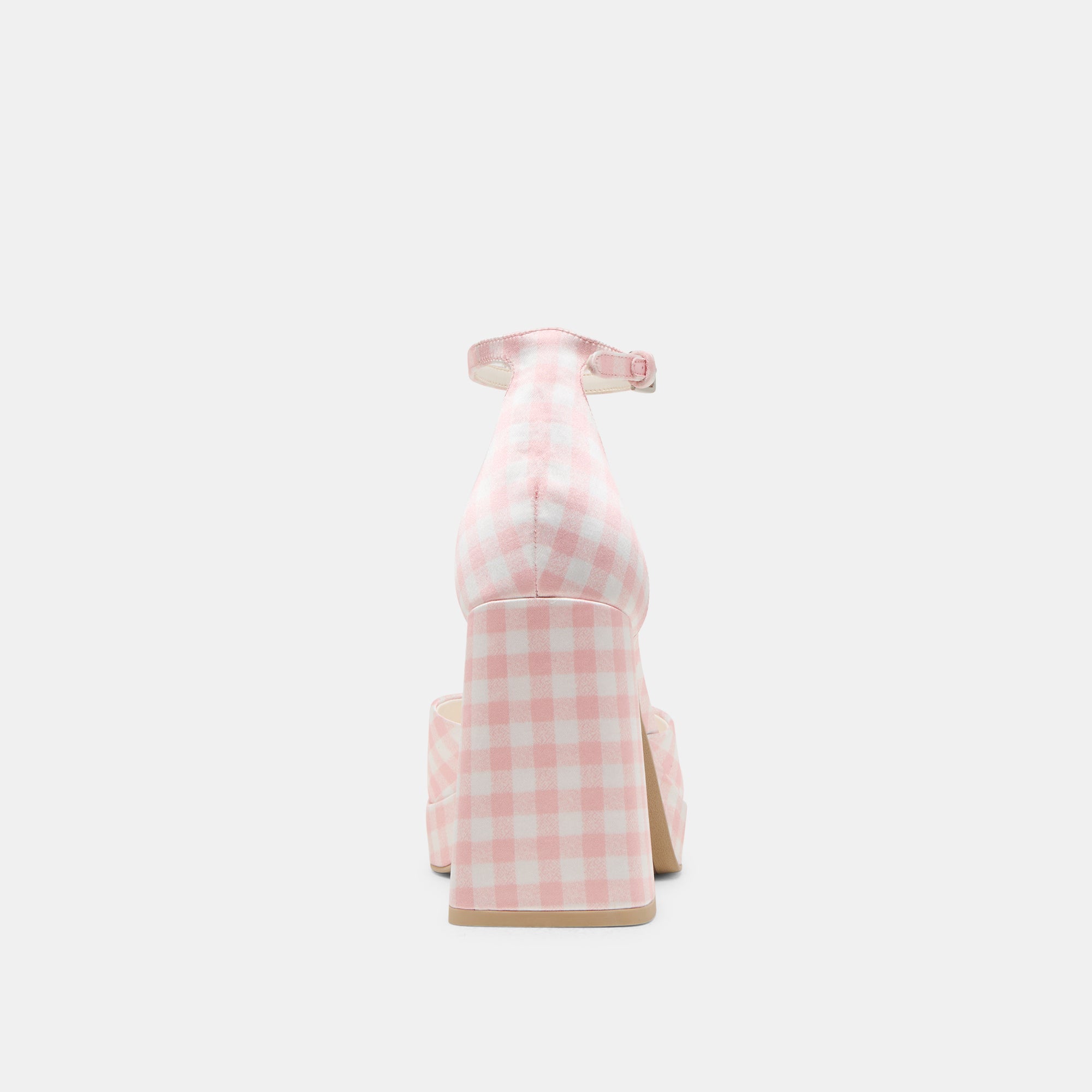 PANDRO X BYRDIE GOLF HEELS PINK PLAID GINGHAM - Image 13