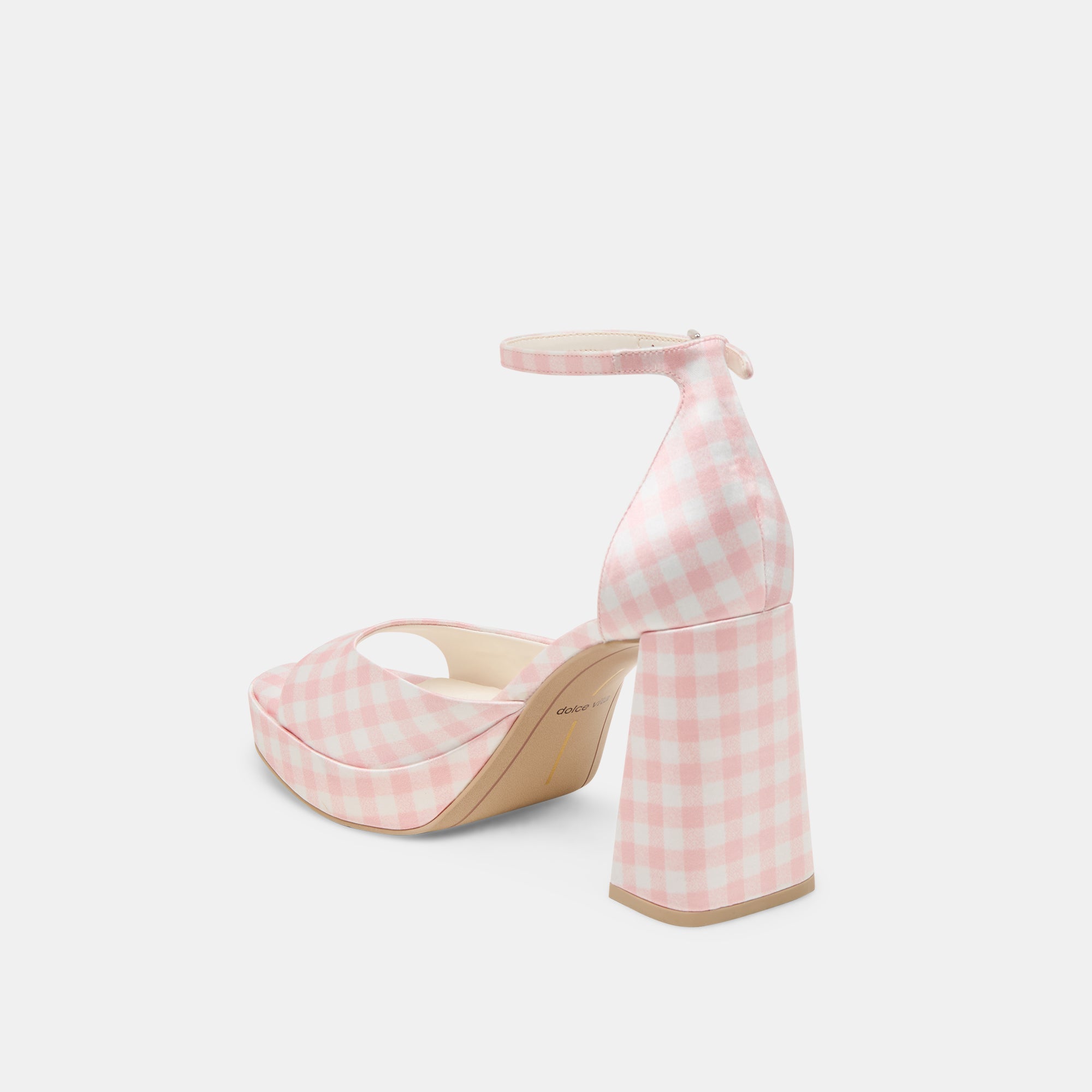PANDRO X BYRDIE GOLF HEELS PINK PLAID GINGHAM - Image 10