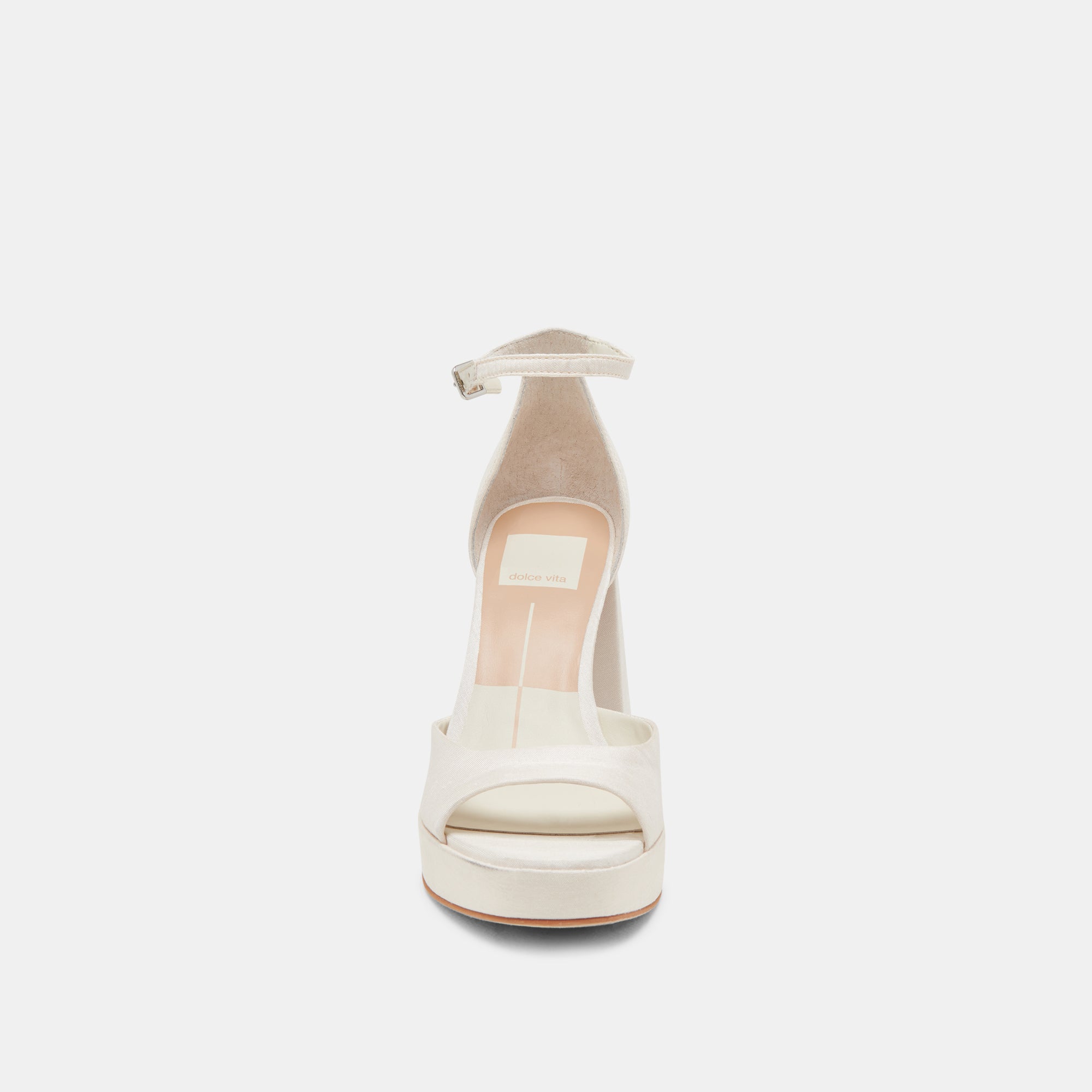 PANDRO HEELS WHITE SATIN - Image 8