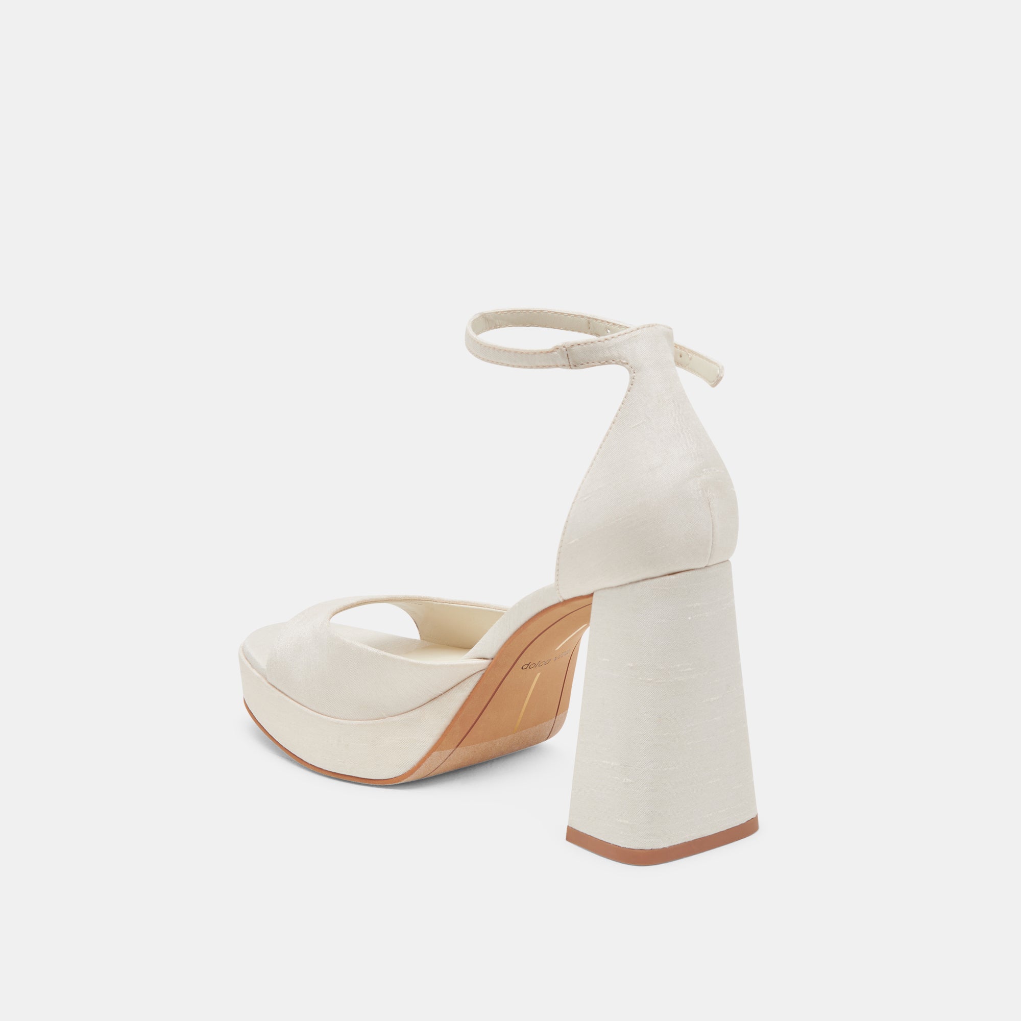 PANDRO HEELS WHITE SATIN - Image 7