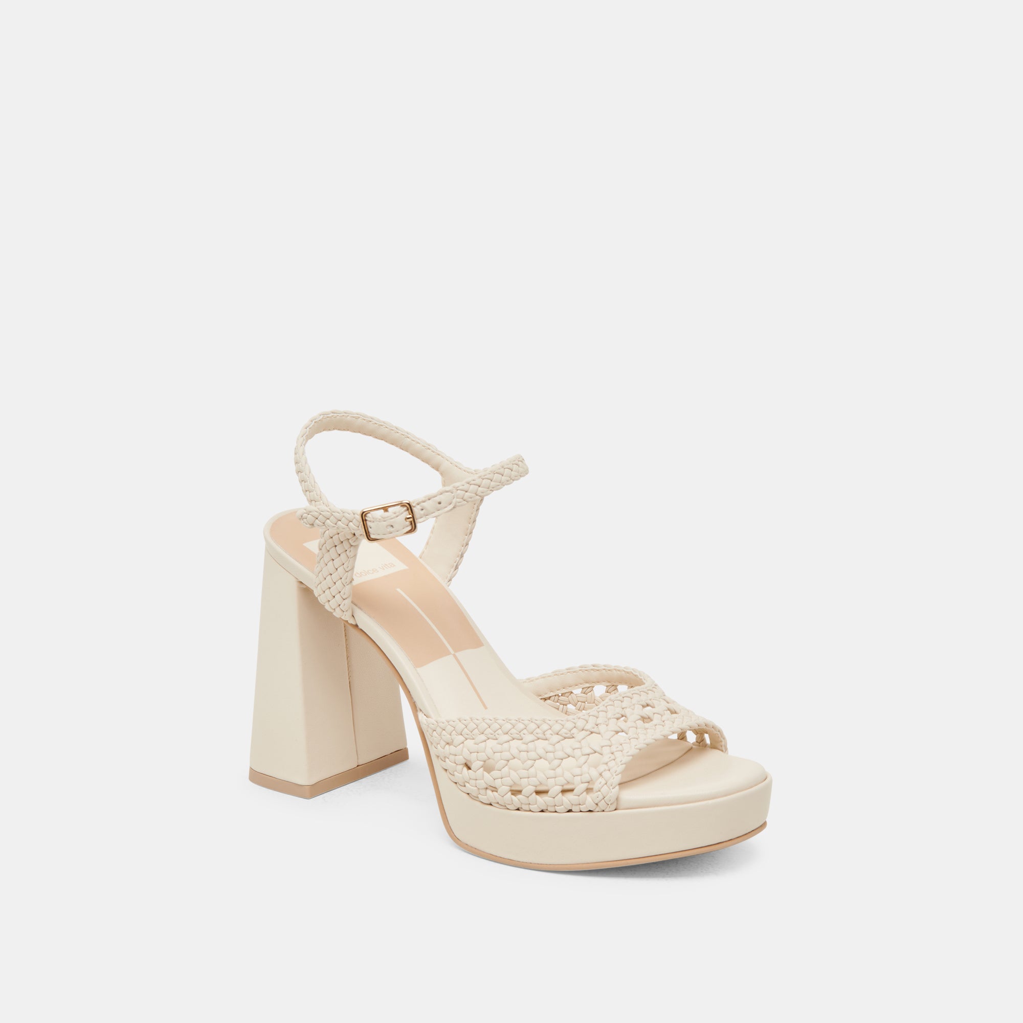 PEYTEN WIDE HEELS CREME WOVEN STELLA - Image 2