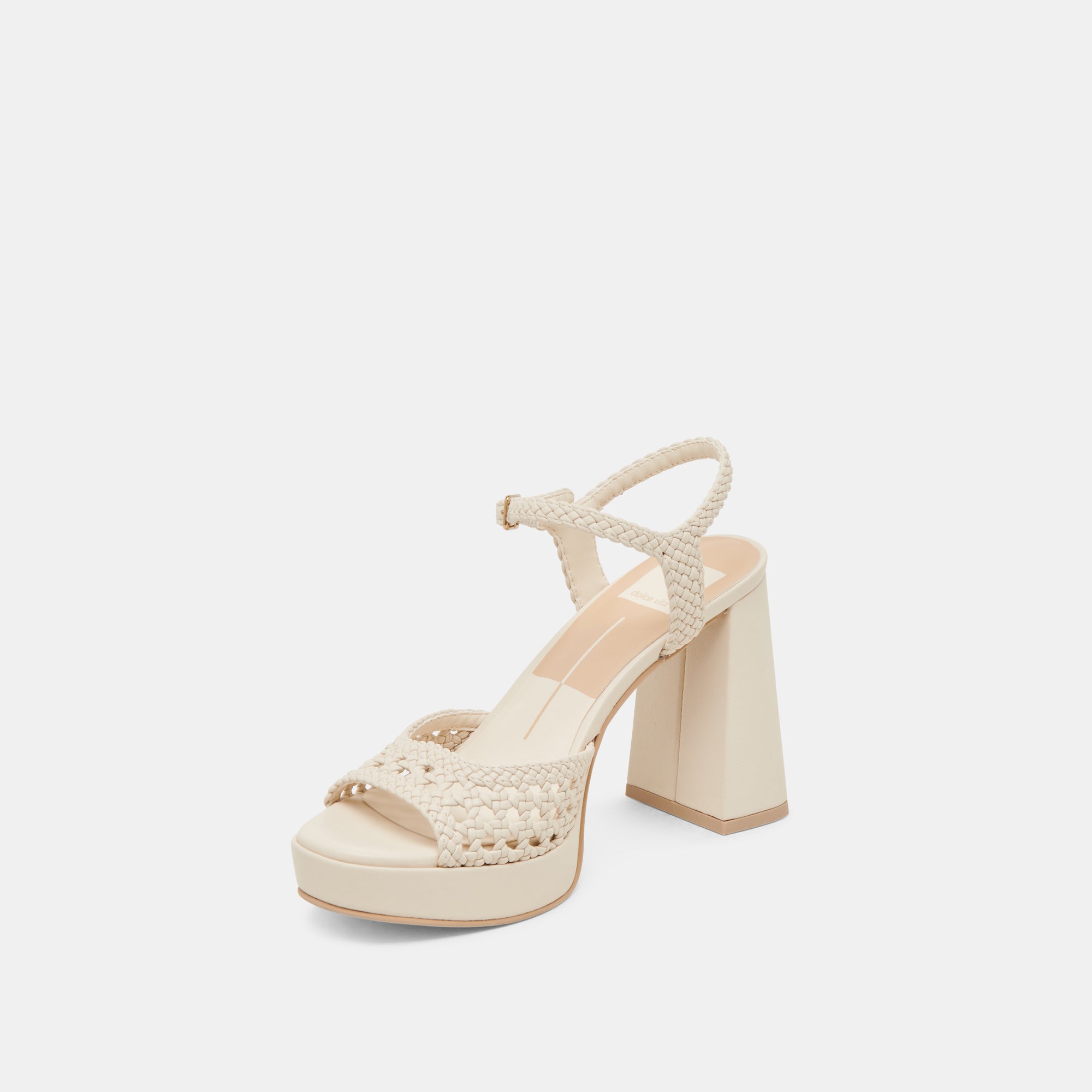 PEYTEN WIDE HEELS CREME WOVEN STELLA - Image 4