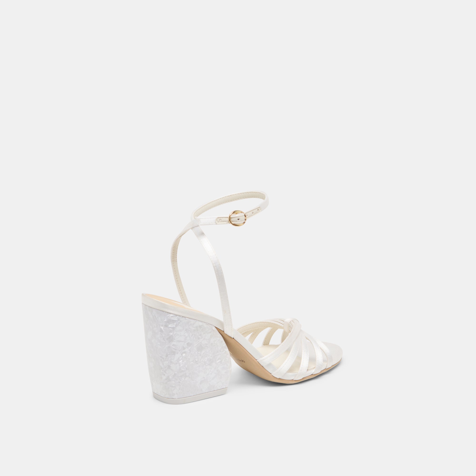 RONICA HEELS TRUE WHITE SATIN - Image 5