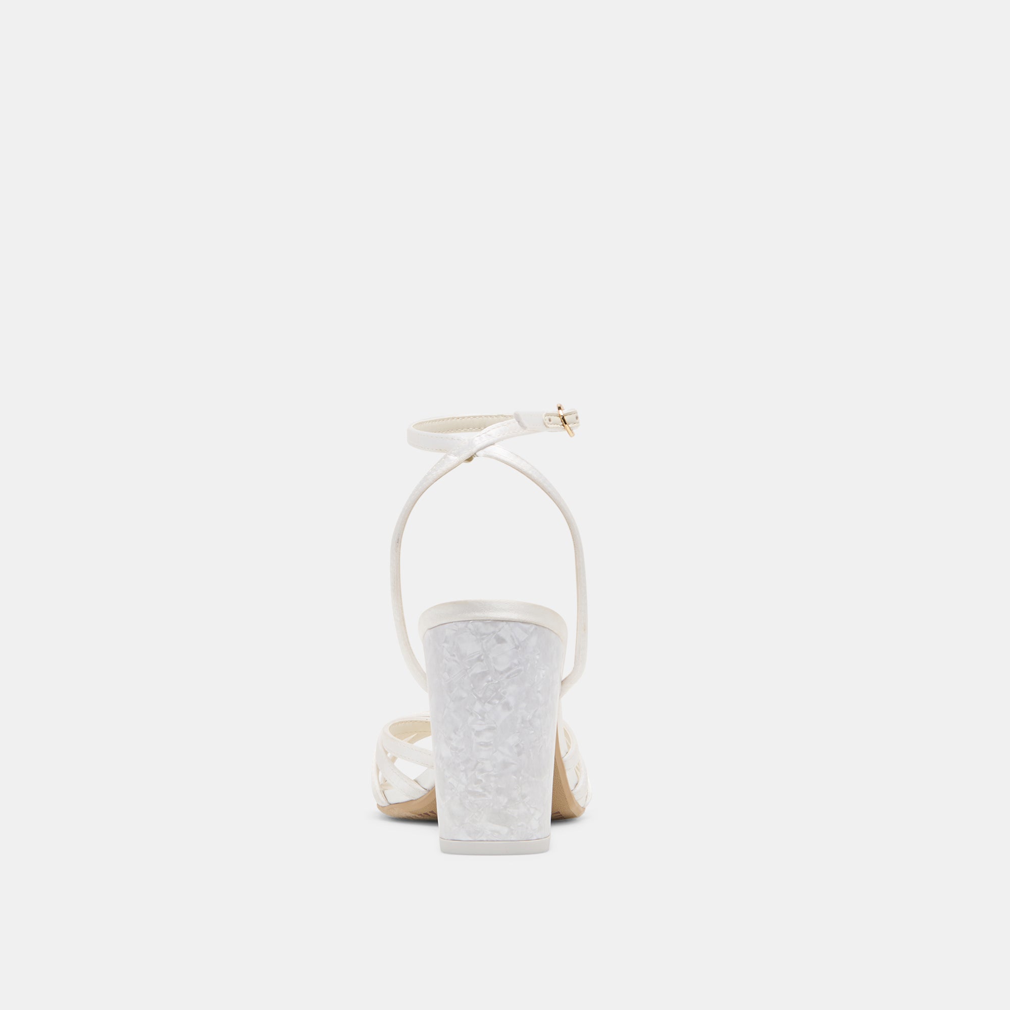 RONICA HEELS TRUE WHITE SATIN - Image 9