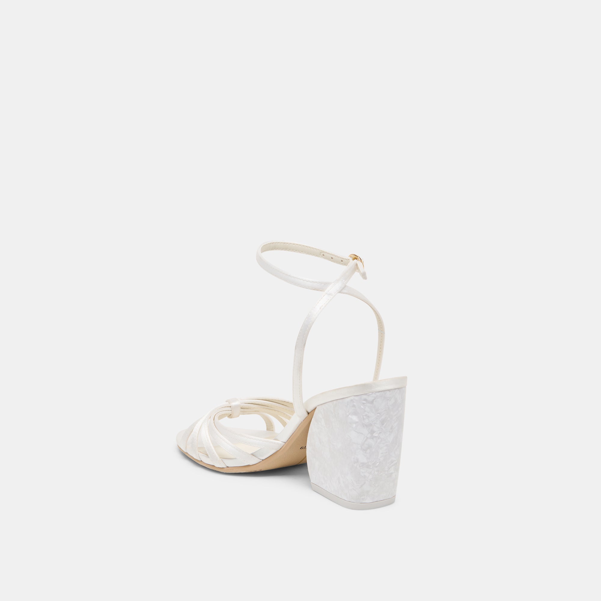 RONICA HEELS TRUE WHITE SATIN - Image 7