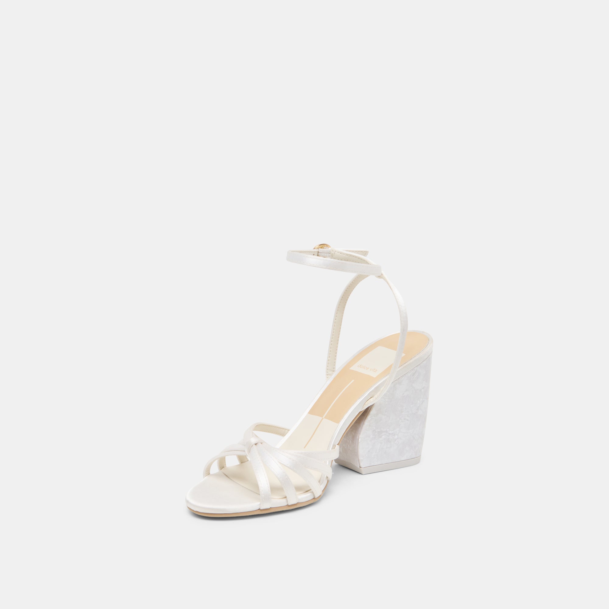 RONICA HEELS TRUE WHITE SATIN - Image 6