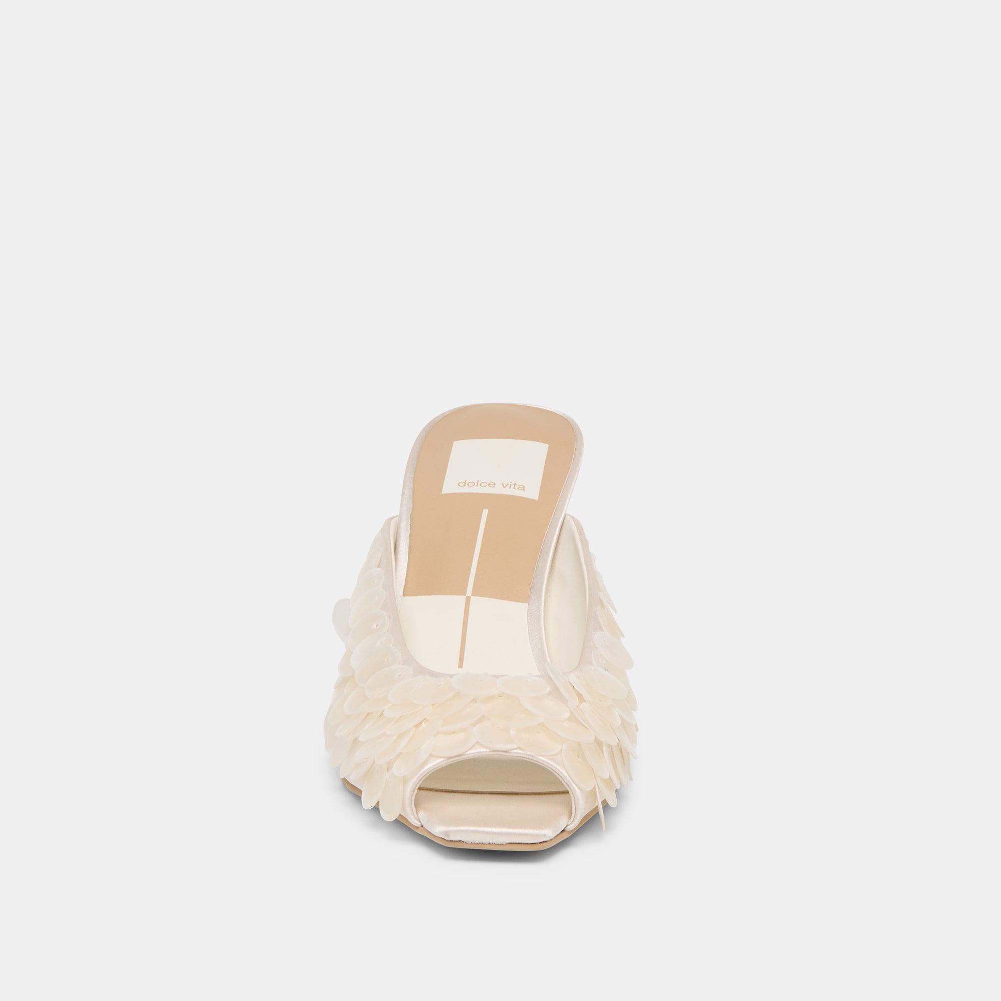 SAMARY CONFETTI HEELS OFF WHITE SATIN - Image 8