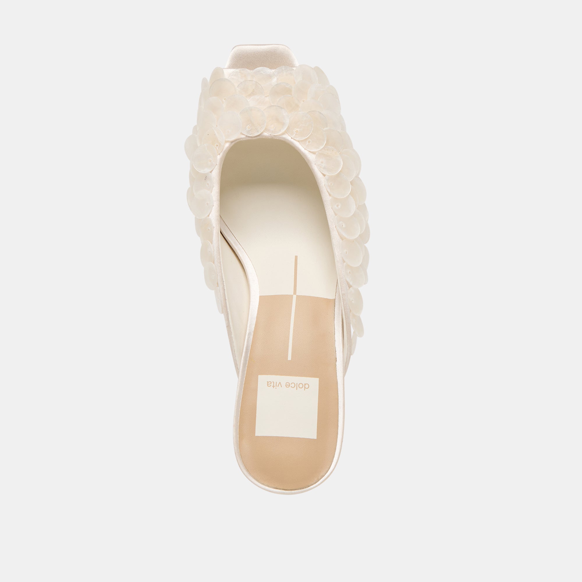 SAMARY CONFETTI HEELS OFF WHITE SATIN - Image 10