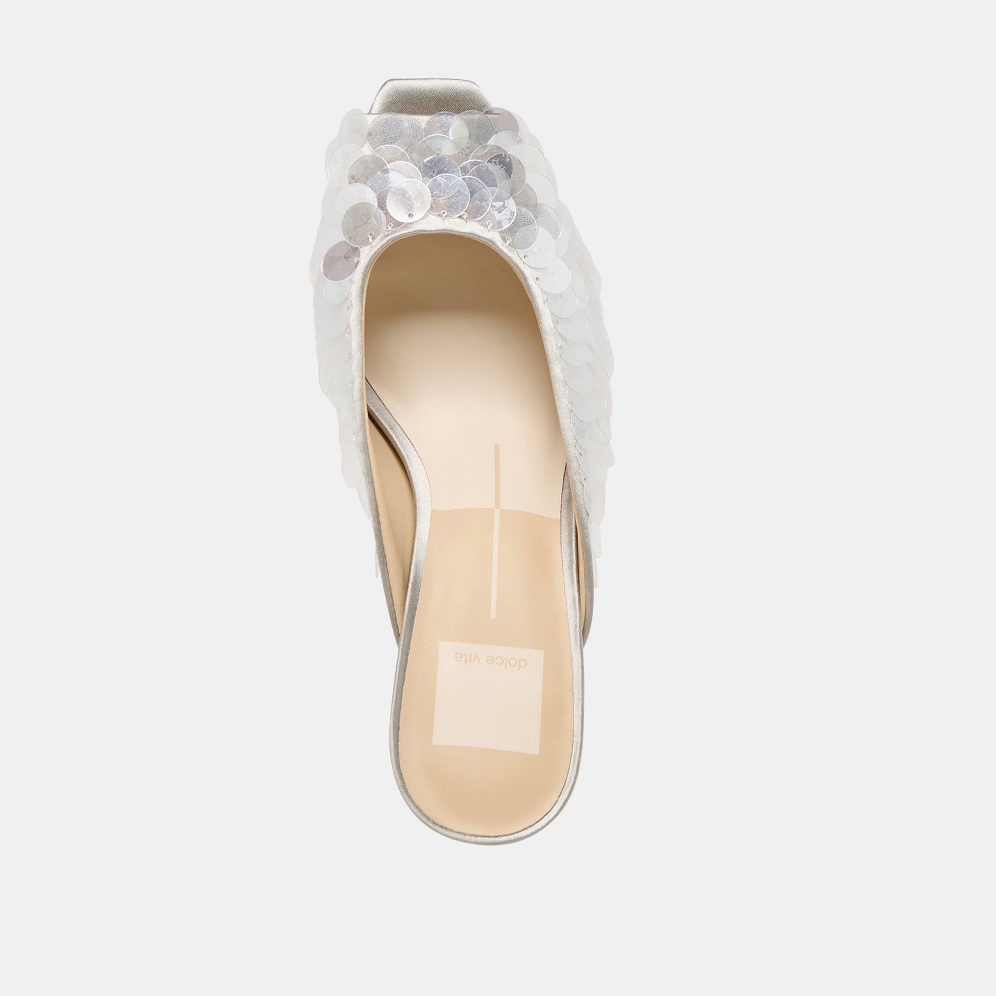 SAMARY CONFETTI HEELS SILVER SATIN - Image 12
