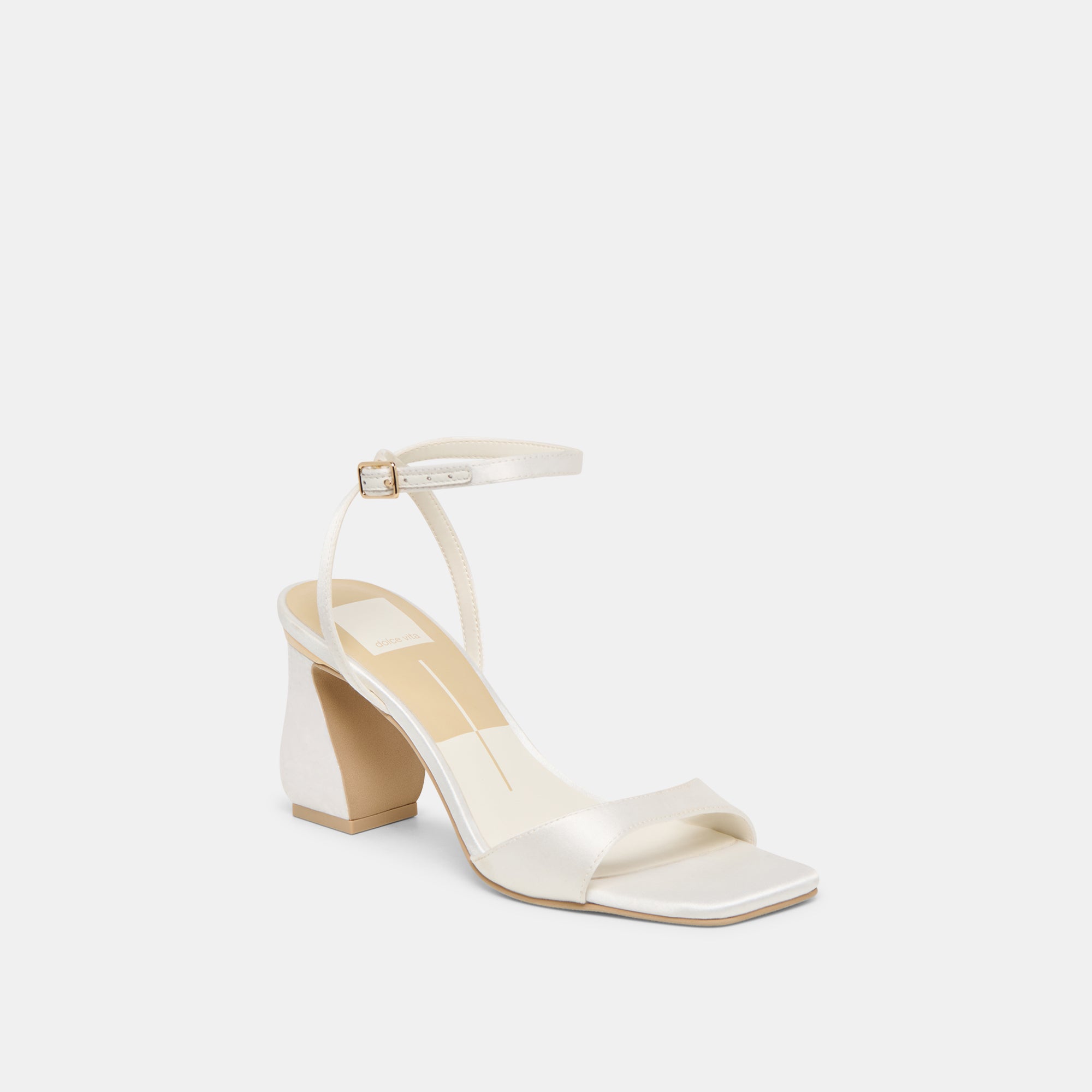 TILDA HEELS TRUE WHITE SATIN - Image 3